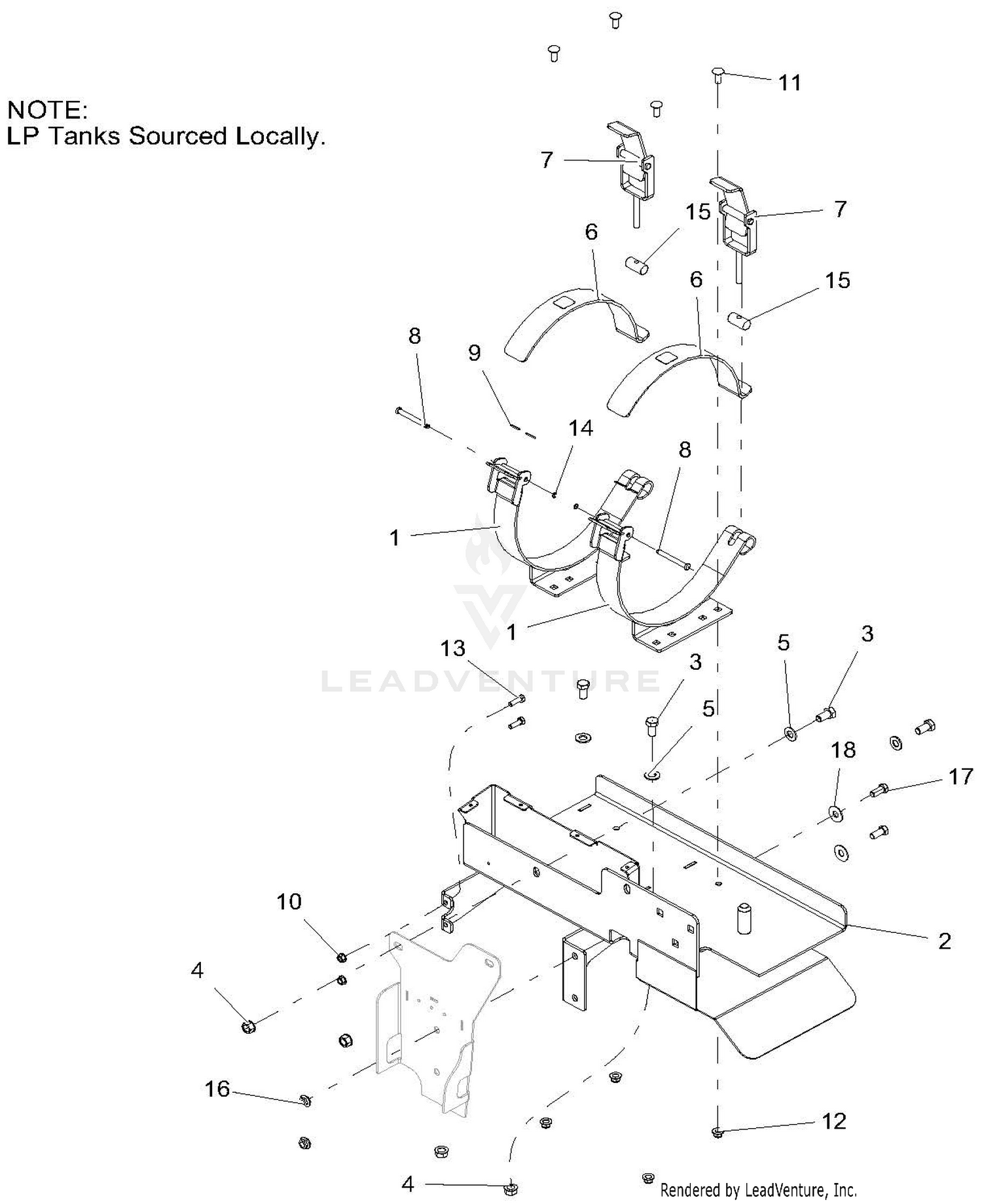 LP Tank Brackets - Right Hand