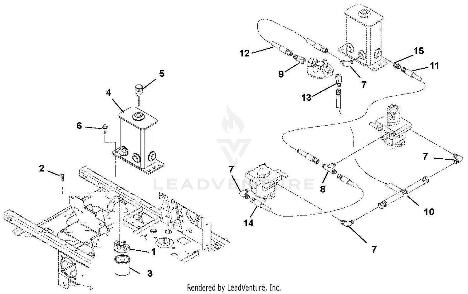 Hydraulic Tank, Filter, Pumps & Hoses