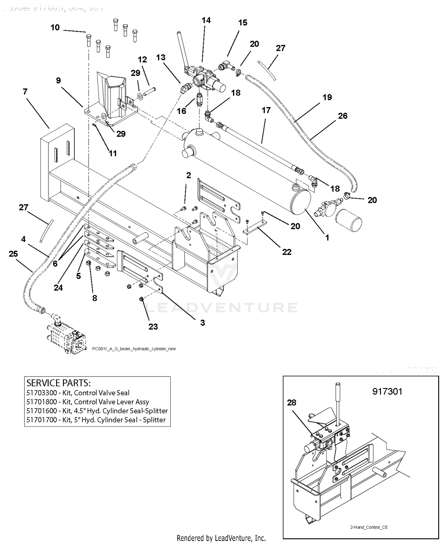 Beam And Hydraulic Cylinder