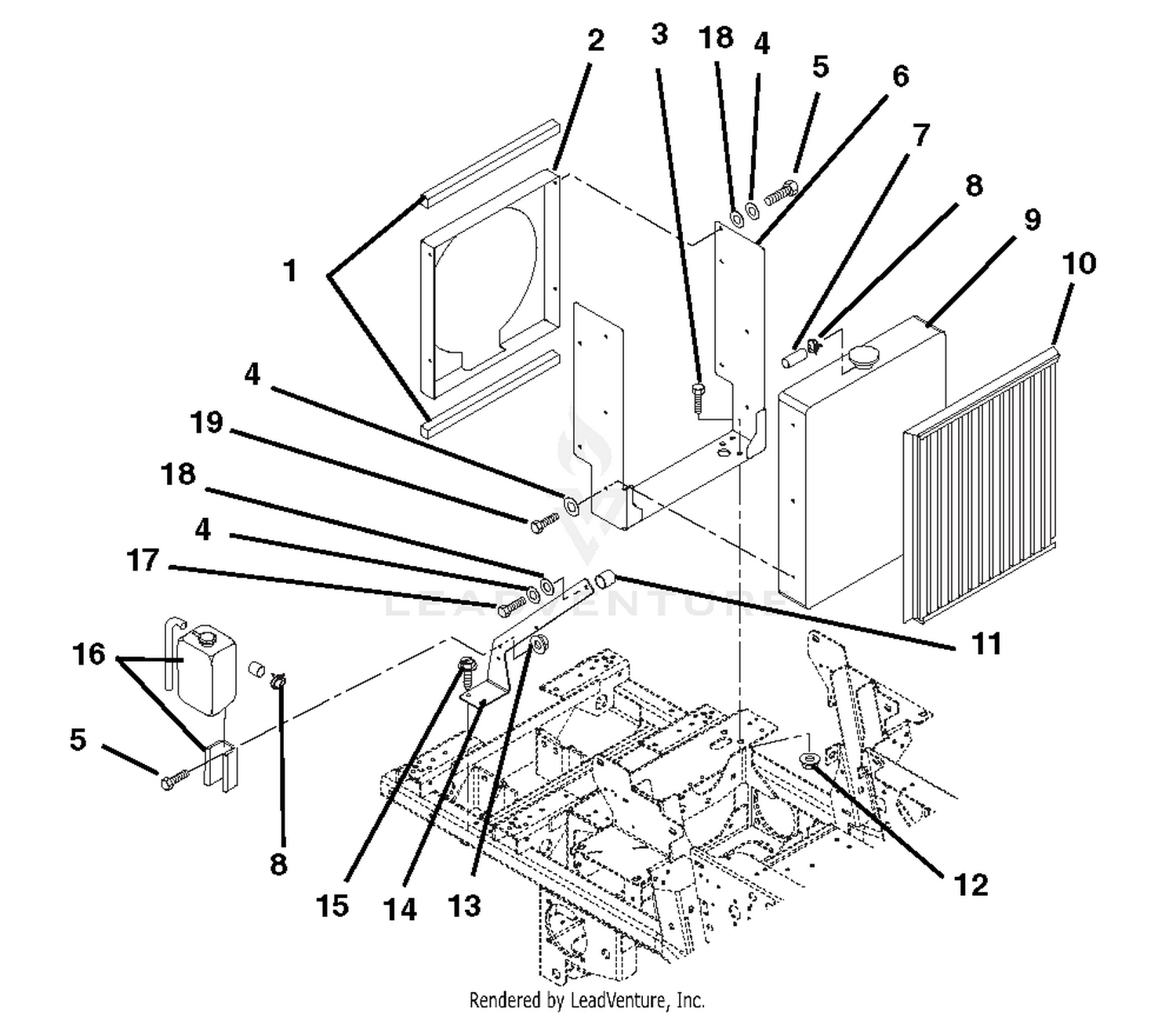 Radiator And Brackets