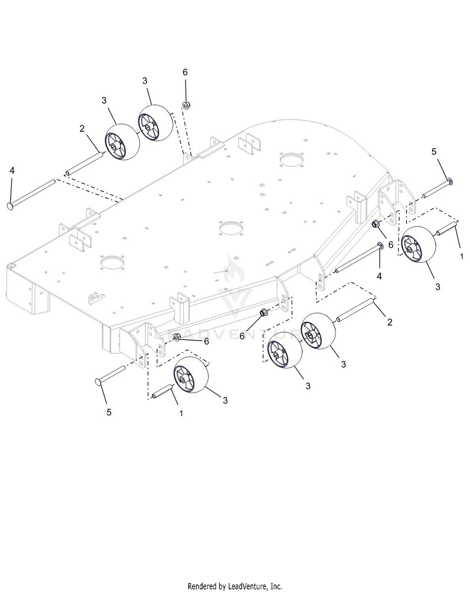 Anti-Scalp Wheels - 52" And 60"