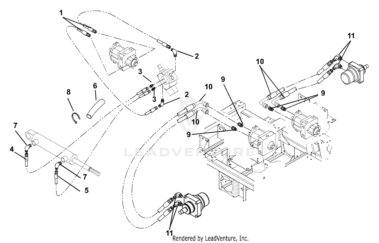 Deck Lift And Motor To Pump Circuits