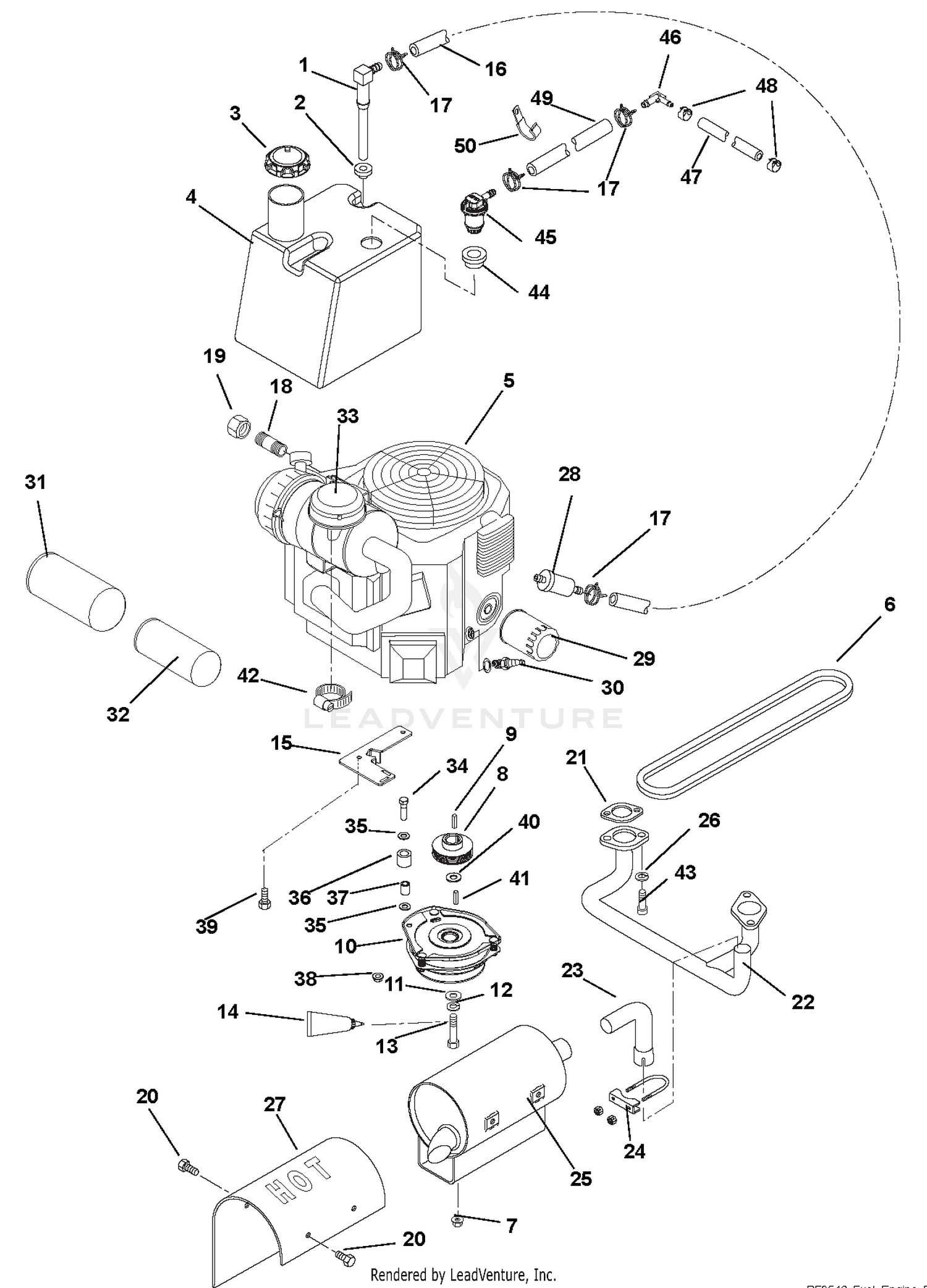 Engine, Clutch, Fuel and Exhaust