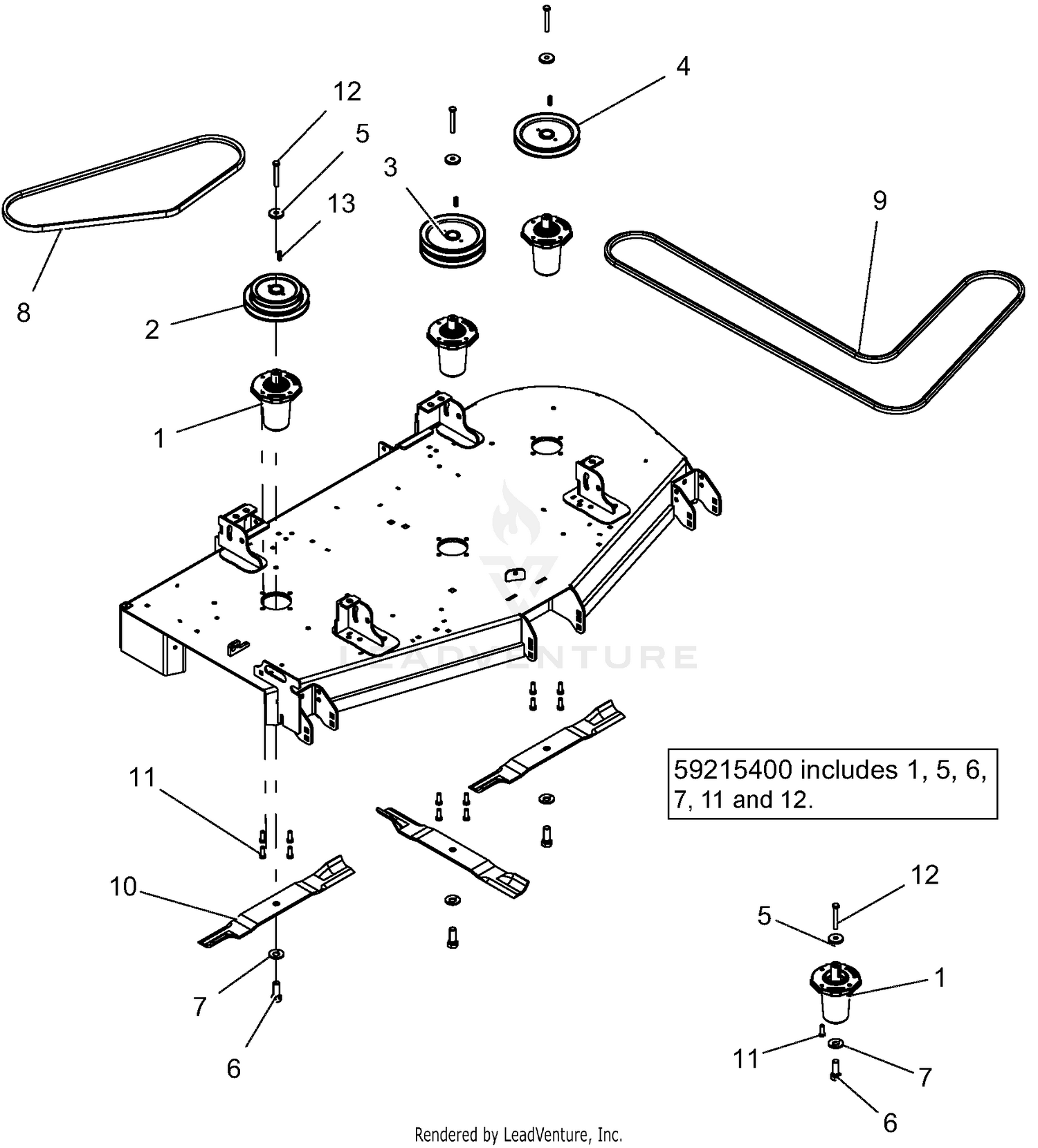 Belts, Blades And Spindles - 60 INCH