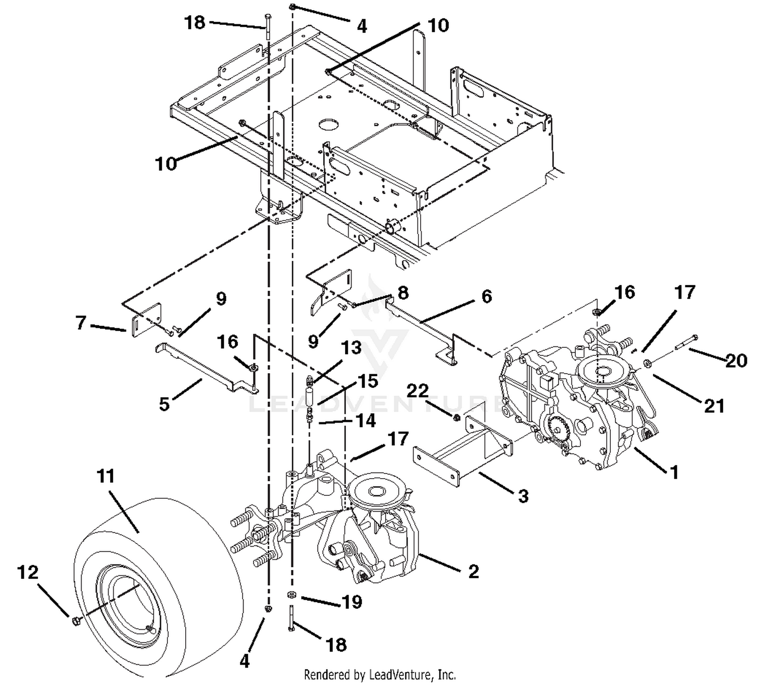 Transaxle, Dump Valves And Rear Wheels