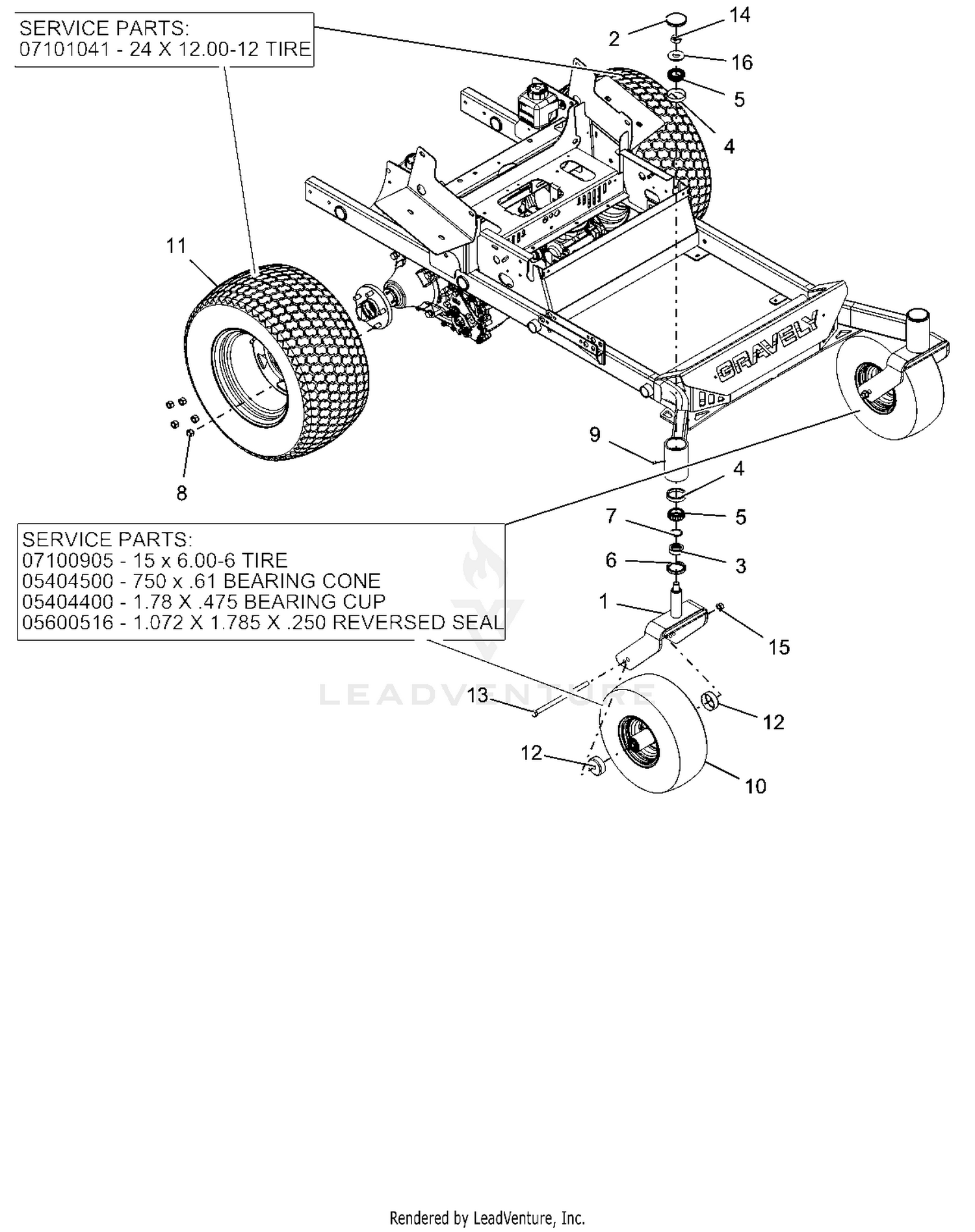 Casters And Tires - 60" And 72"