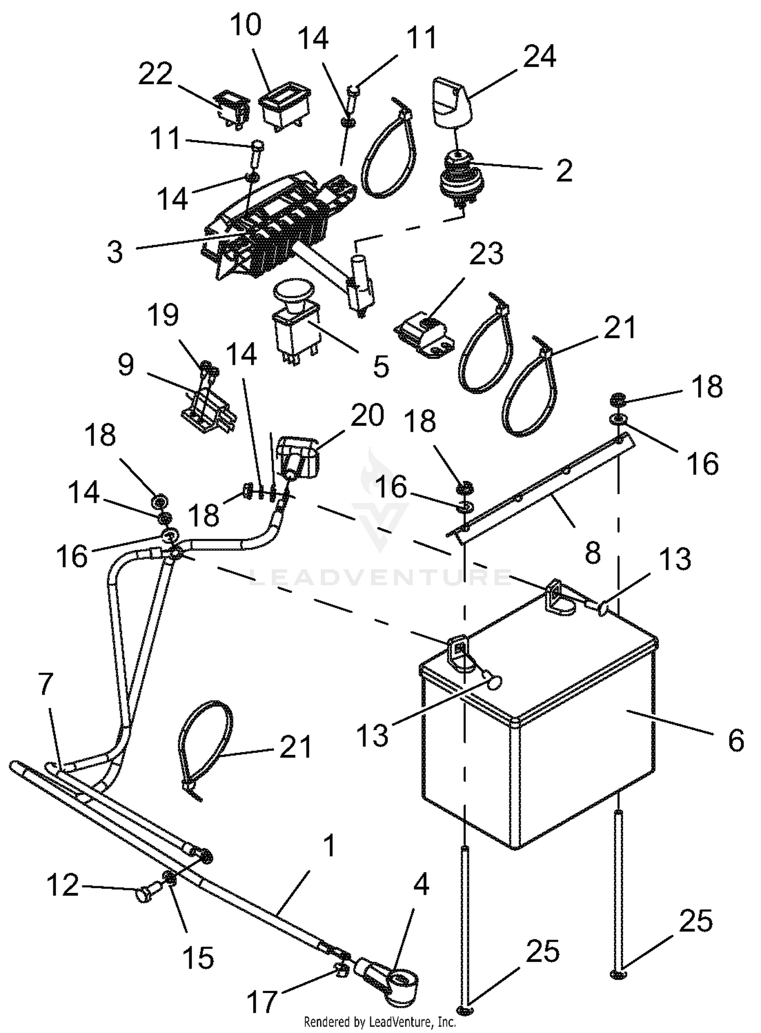 Wiring - Electrical Components And Battery