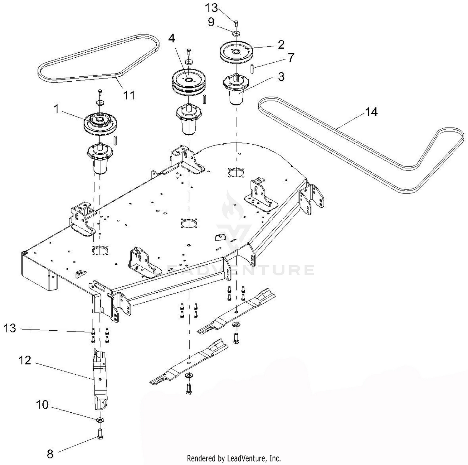 Deck, Belts, Blades And Spindles