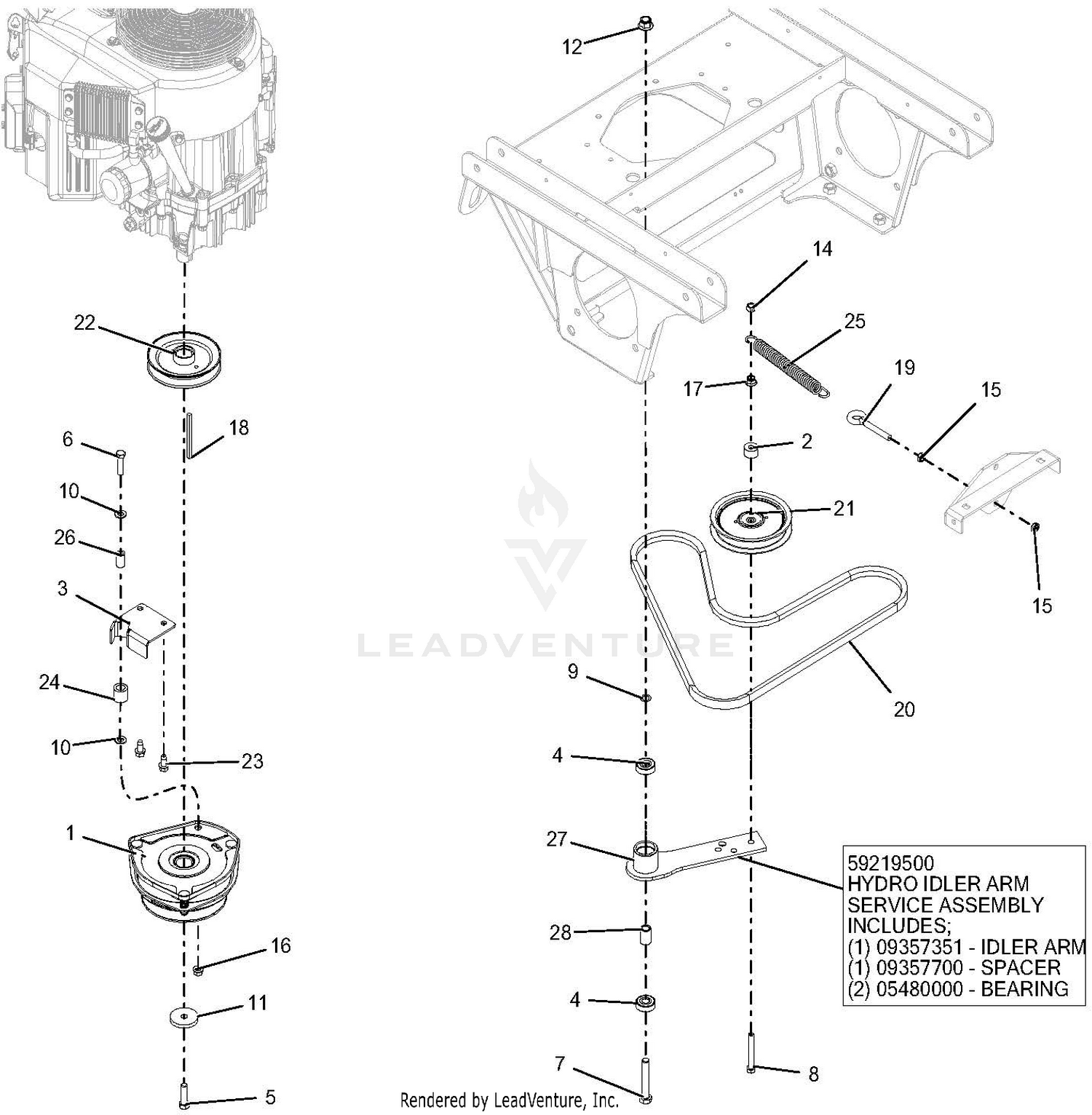 Clutch And Belt, Drive - Idler