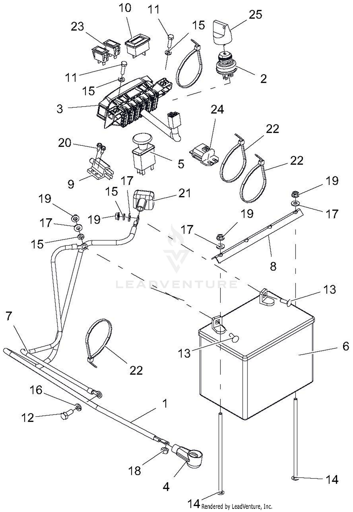 Wiring - Electrical Components and Battery