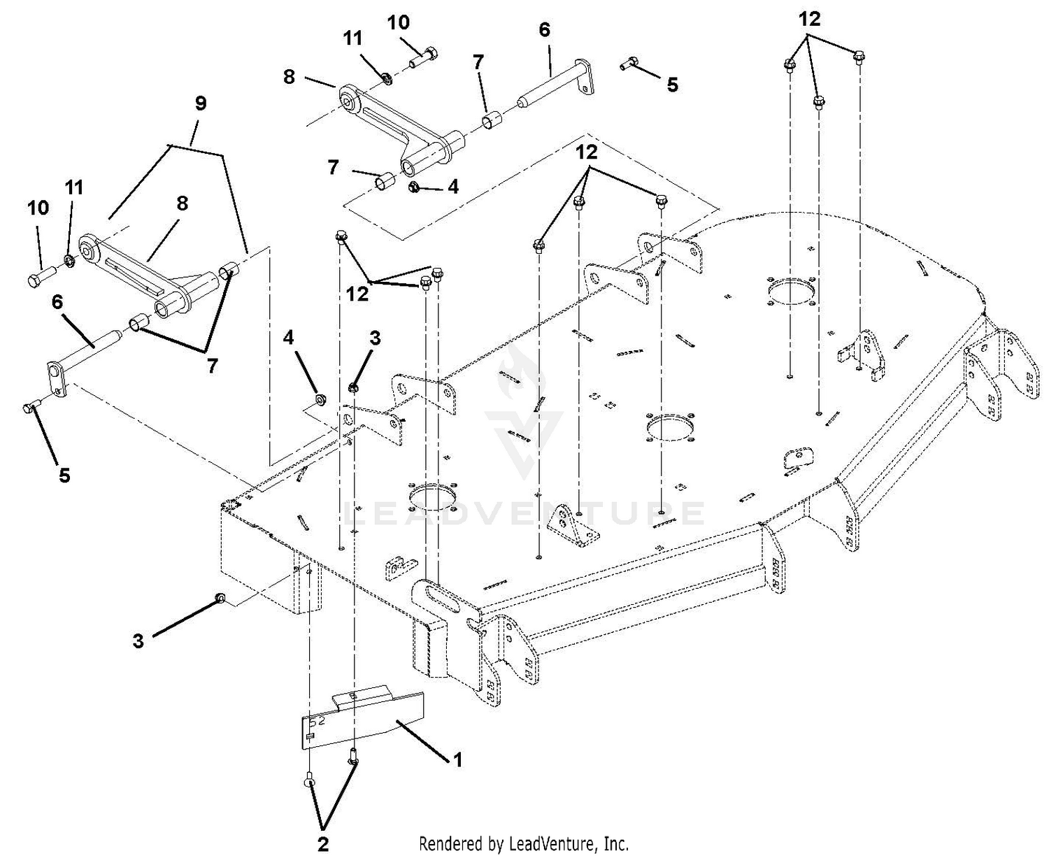 Mounting Arms And Discharge Baffle