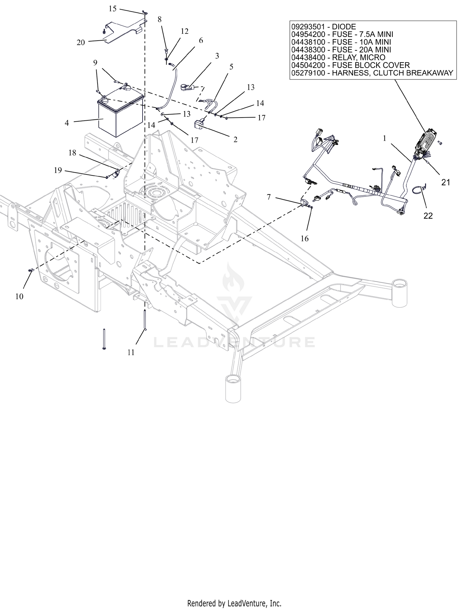 Electrical – Kawasaki – Non-EFI with Mechanical Seat