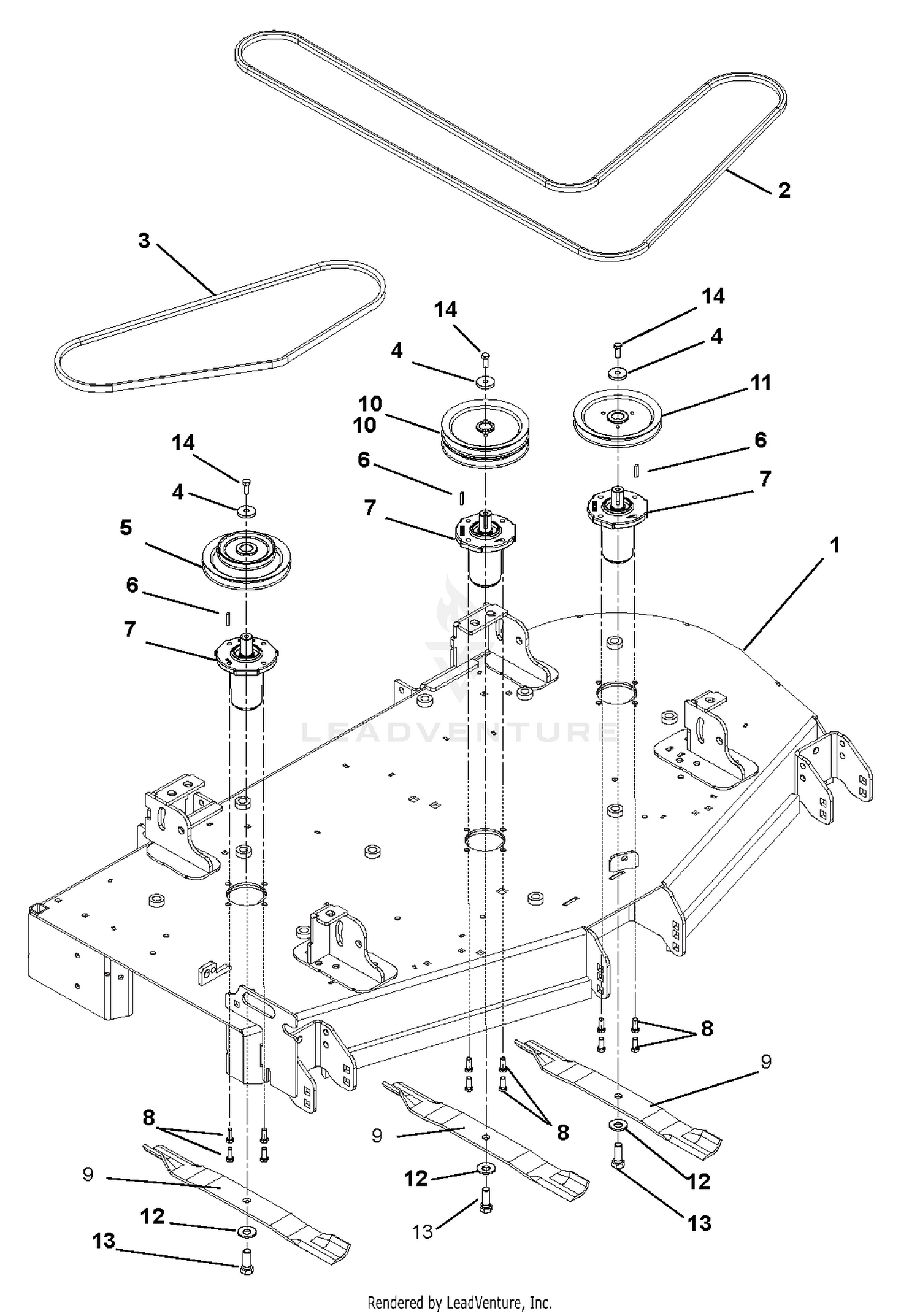 Deck, Belts, Blades And Spindles