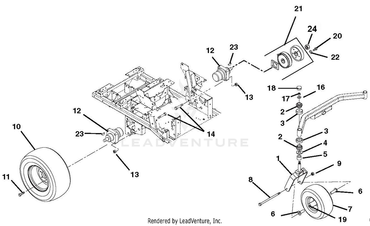 Wheel Motors, Tires, Brakes And Front Forks