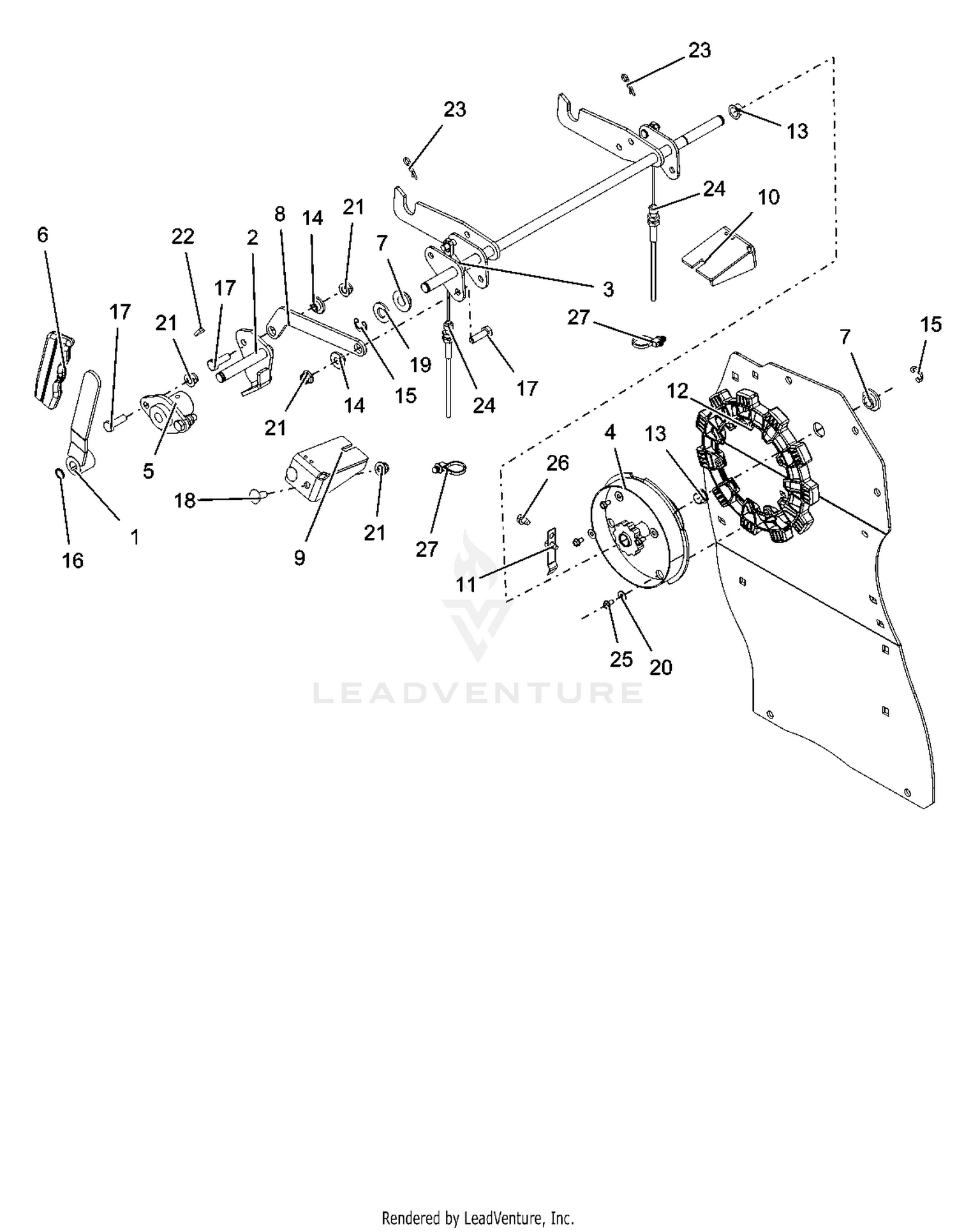 Brake And Height Of Cut Dial