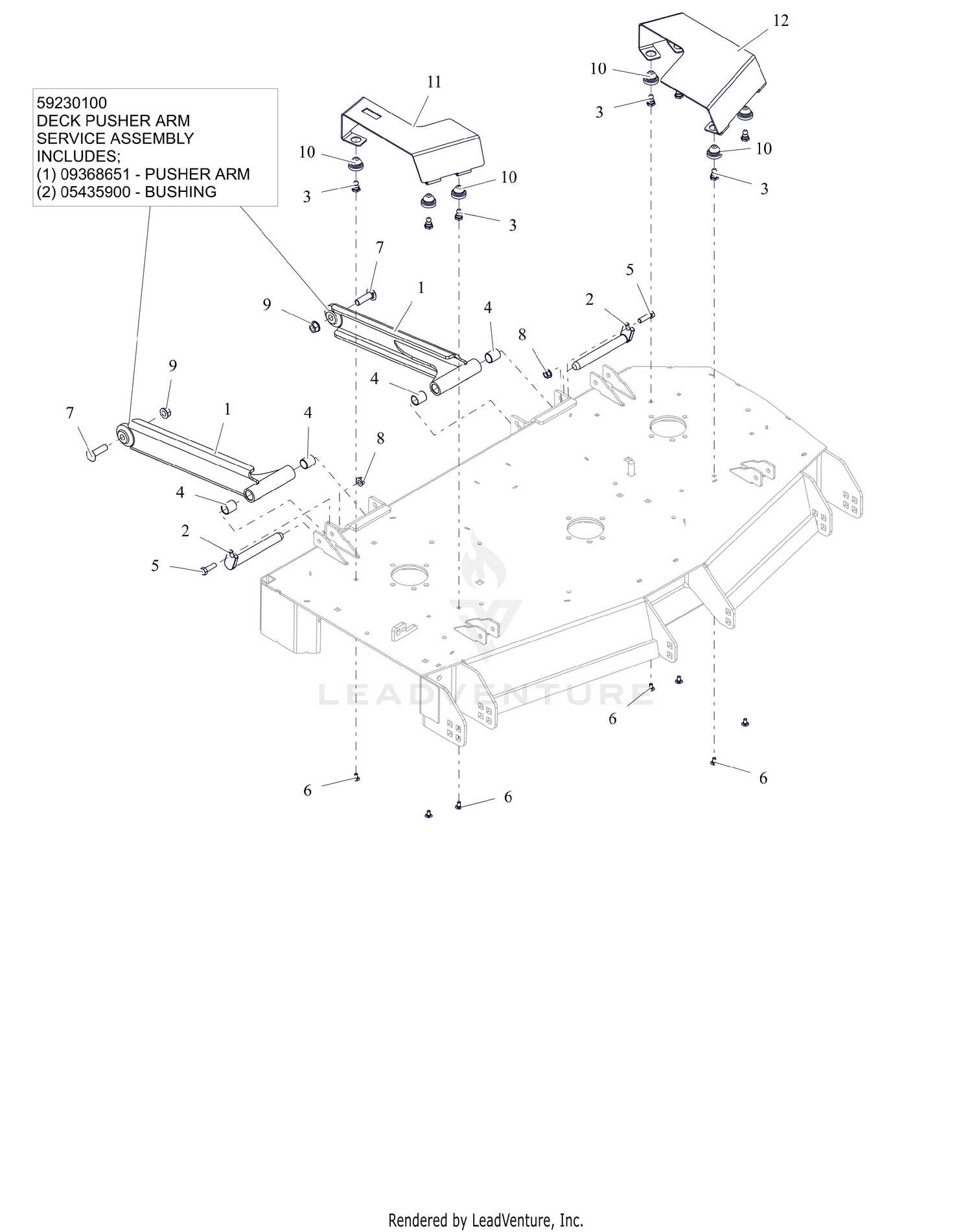 Deck Stabilizer Arms and Belt Guards - 48"