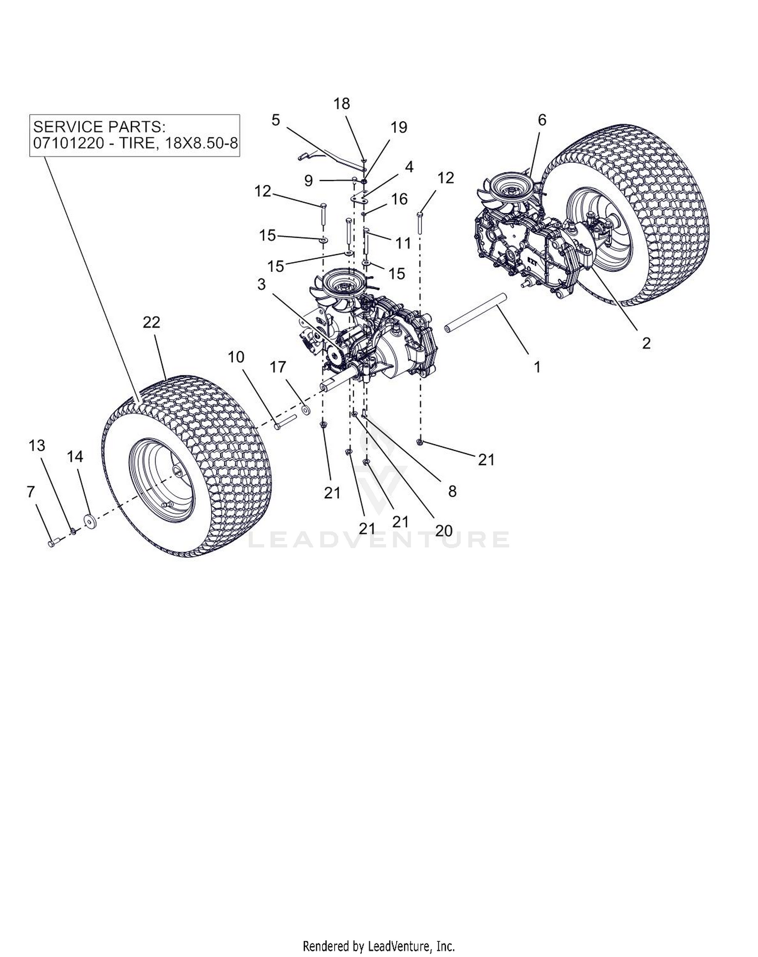 Rear Tires And Transaxles