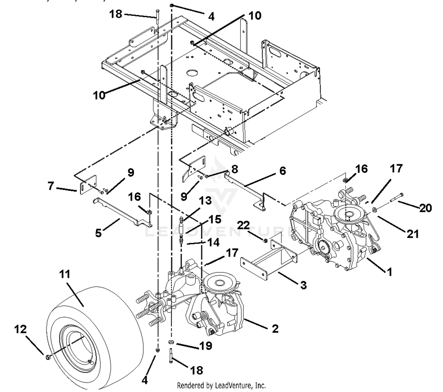 Transaxle, Dump Valves And Rear Wheels