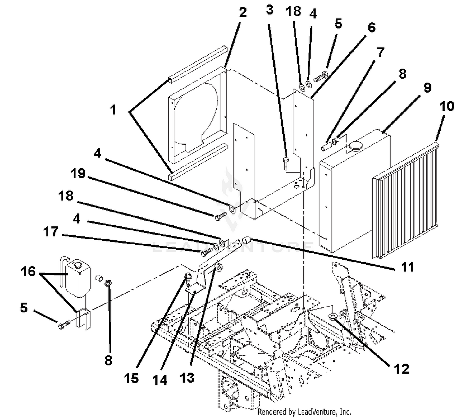 Radiator And Radiator Brackets