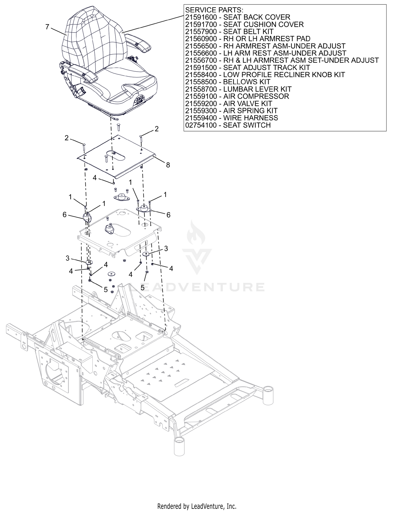Seat and Seat Mount - Air Ride