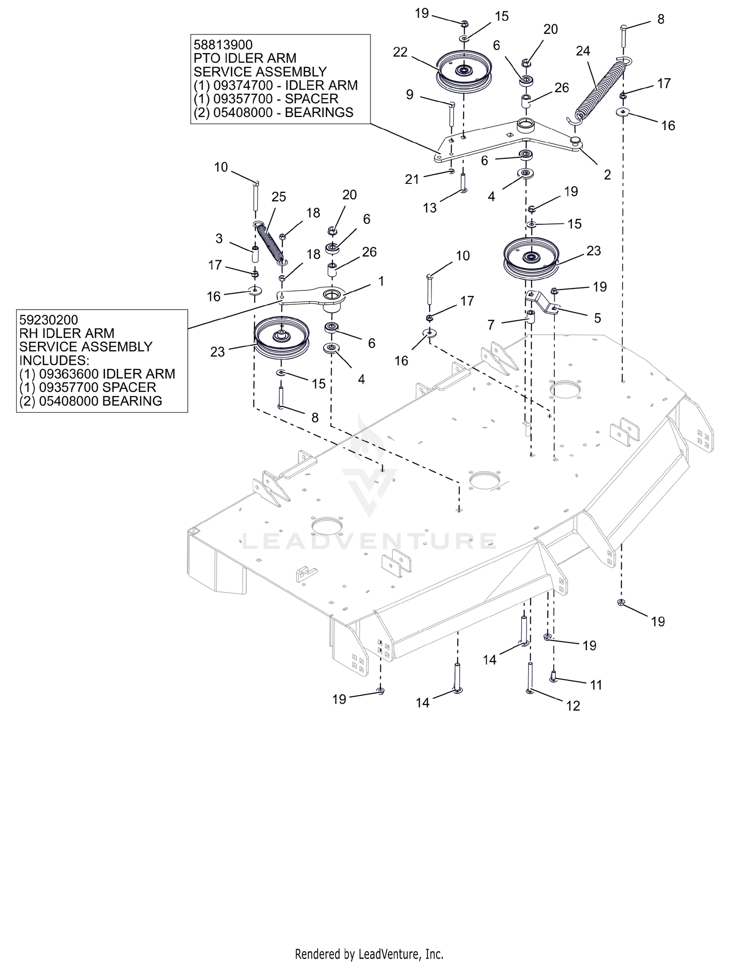 Deck Drive Idlers