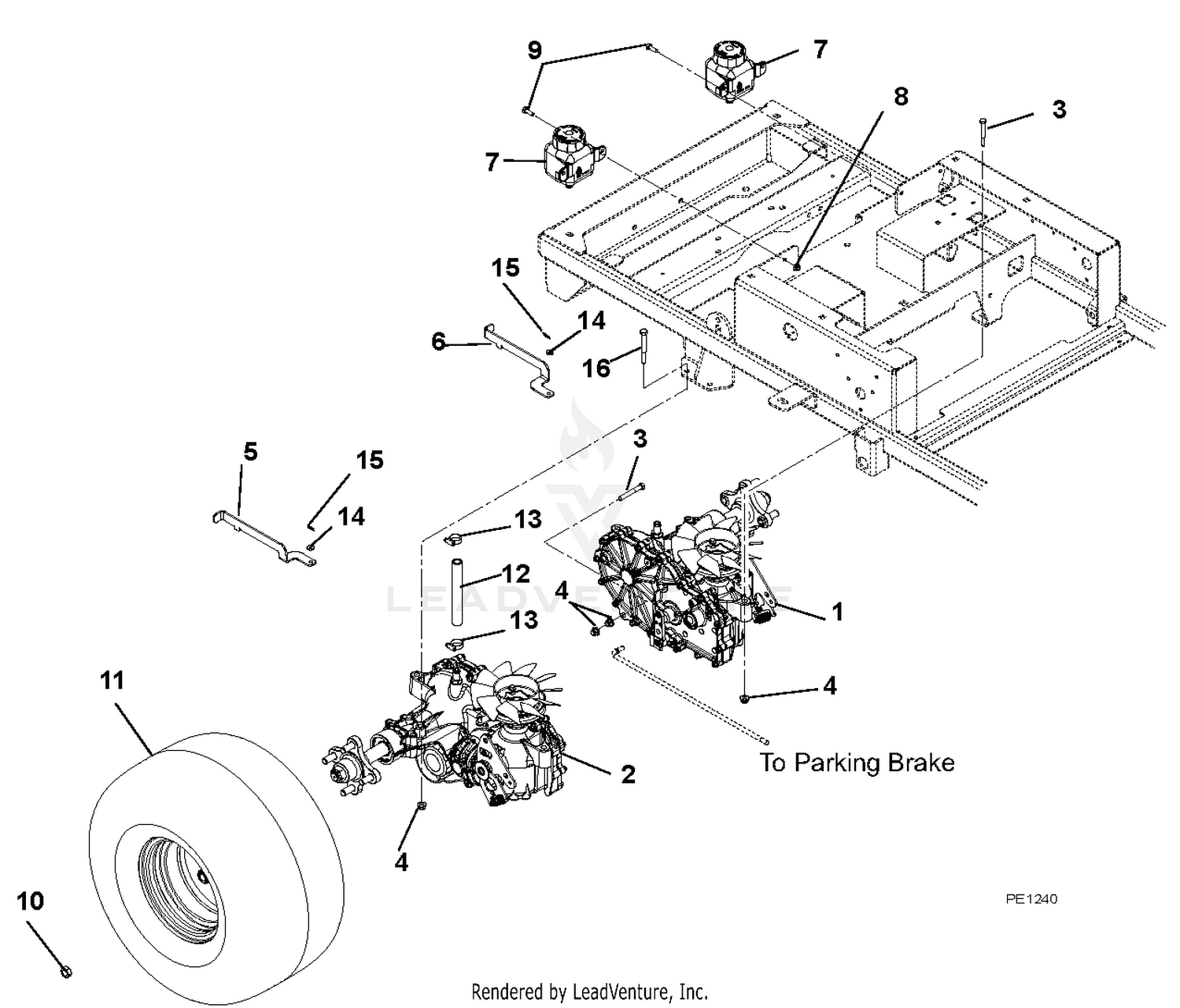 Transaxle, Dump Valves And Rear Wheels