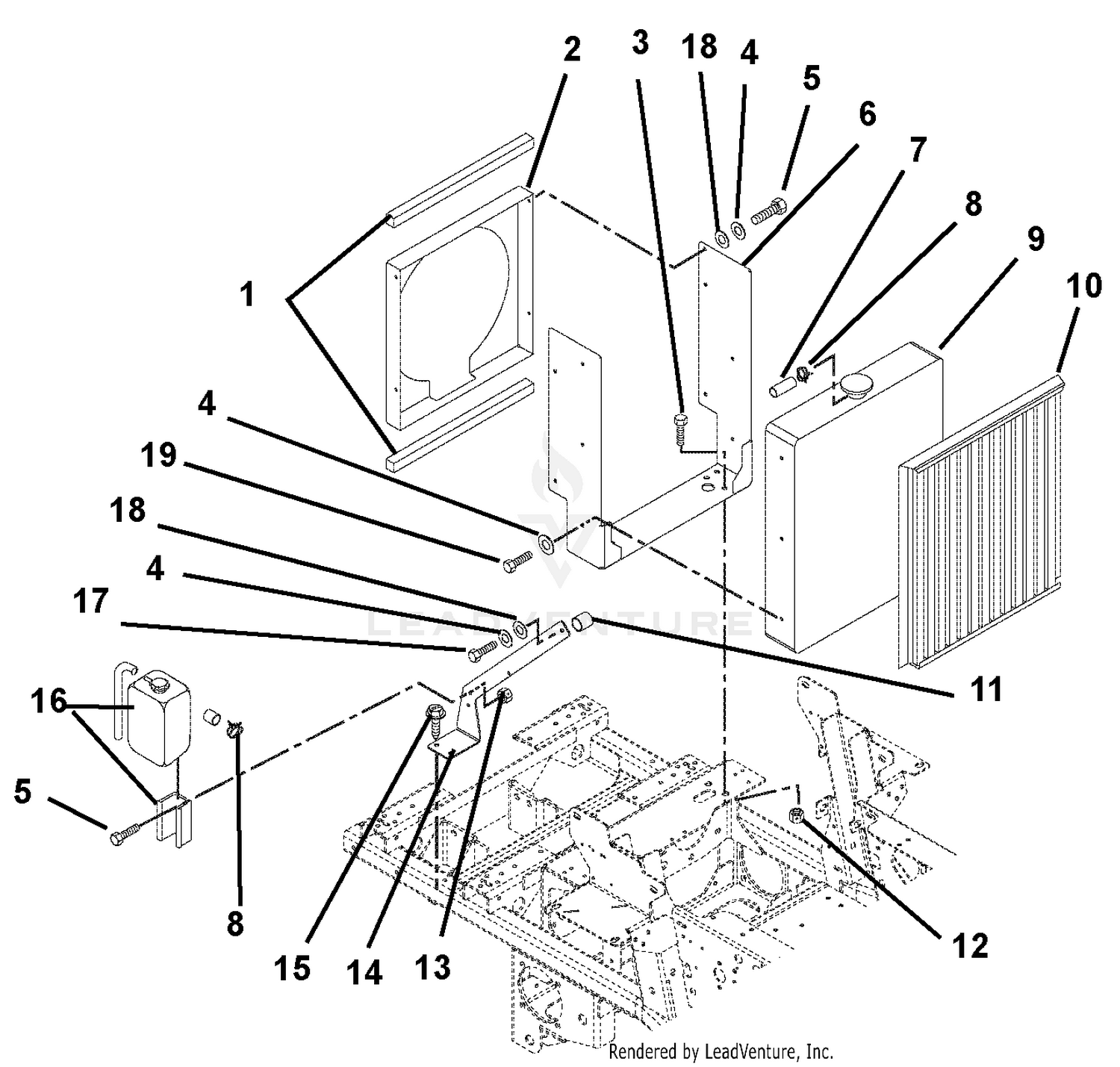 Radiator And Radiator Brackets
