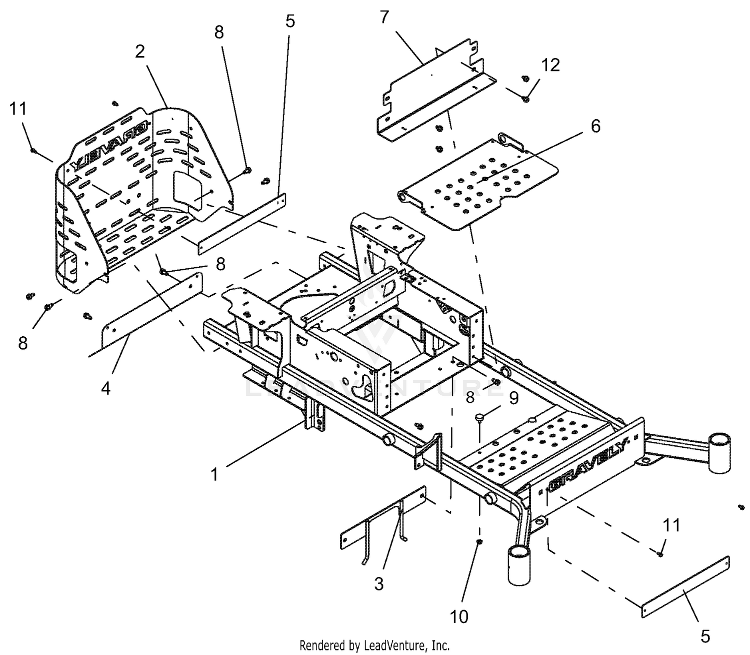 Frame, Bumper, Foot, And Kick Plate - 60 Inch