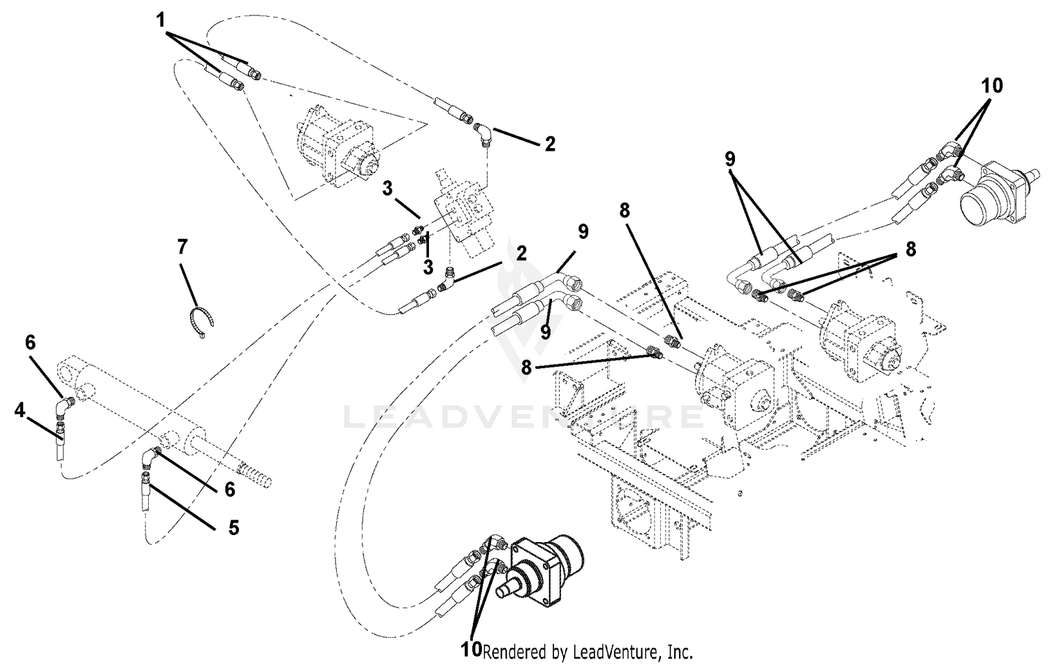 Deck Lift And Motor To Pump Circuits