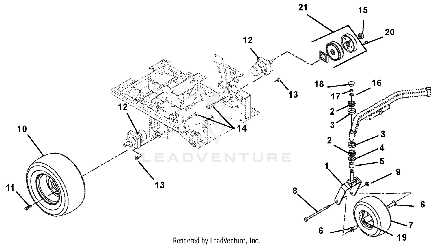Wheel Motors, Tires, Brakes And Front Forks