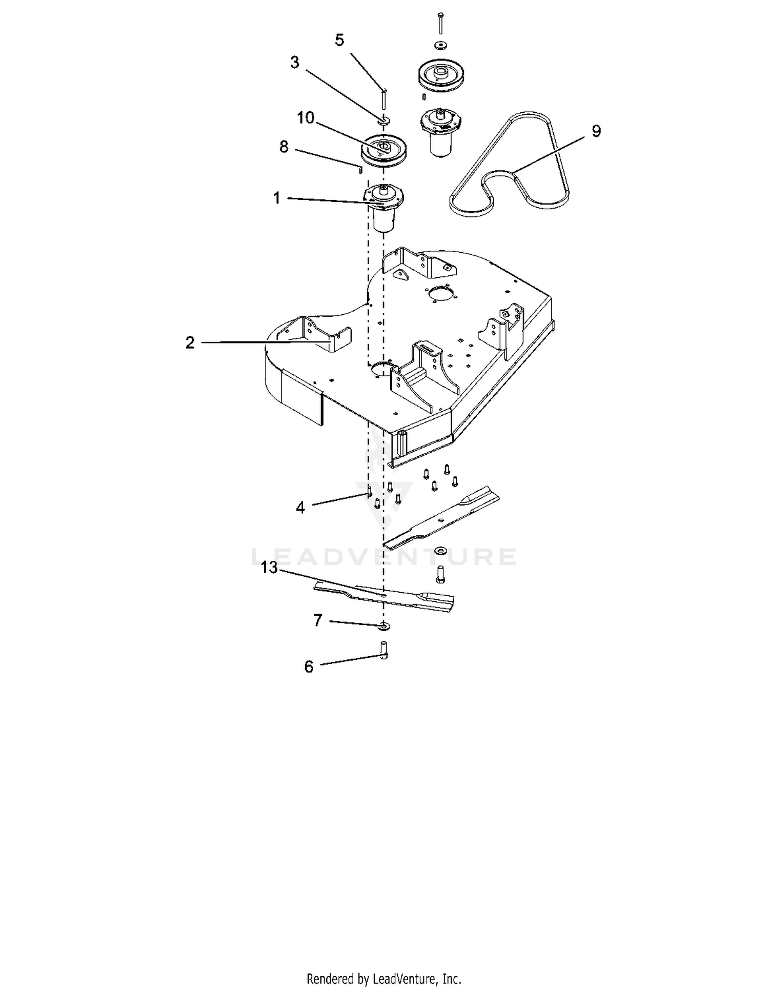 Deck, Belt, Blades And Spindles