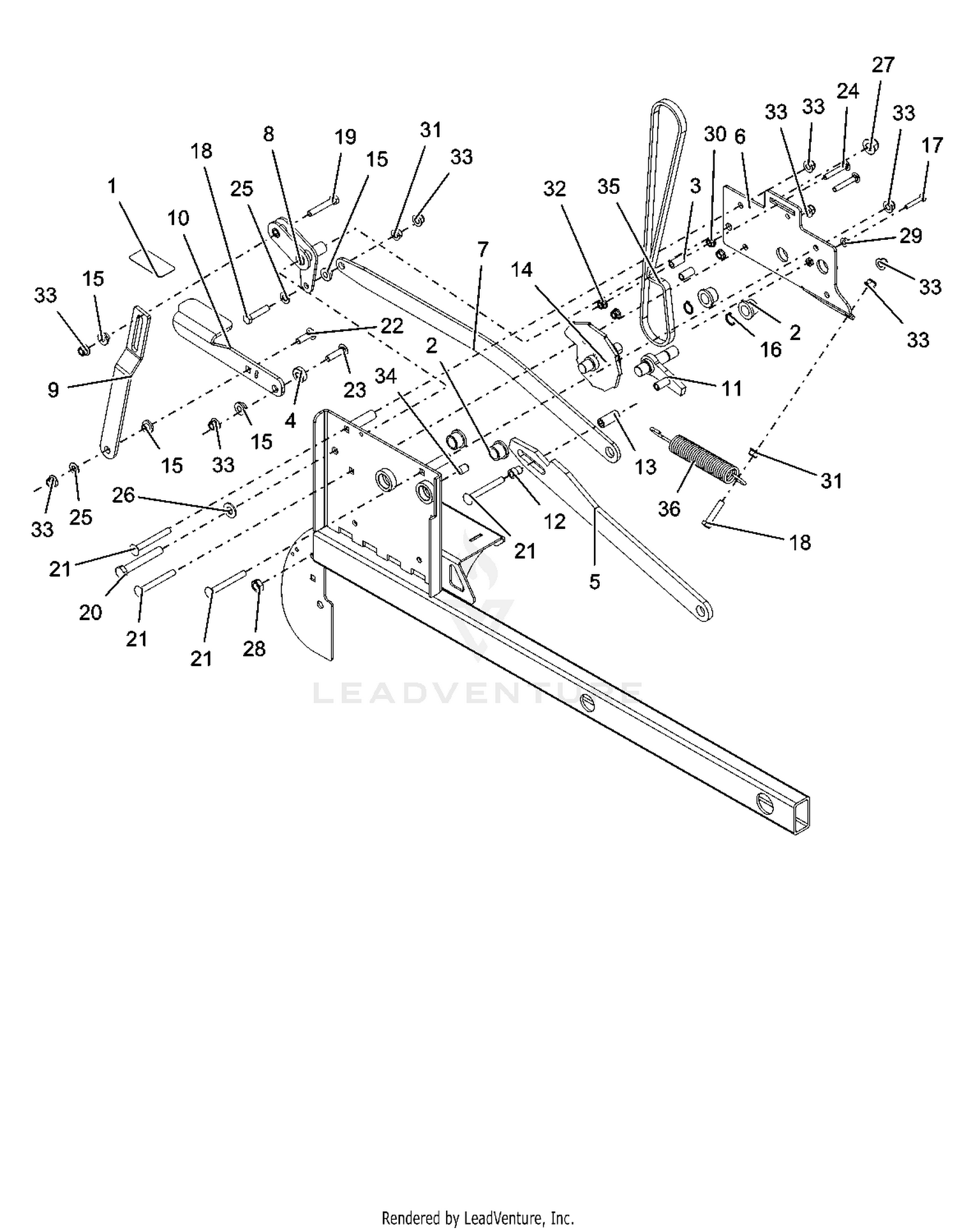 Deck Lift - Pedal
