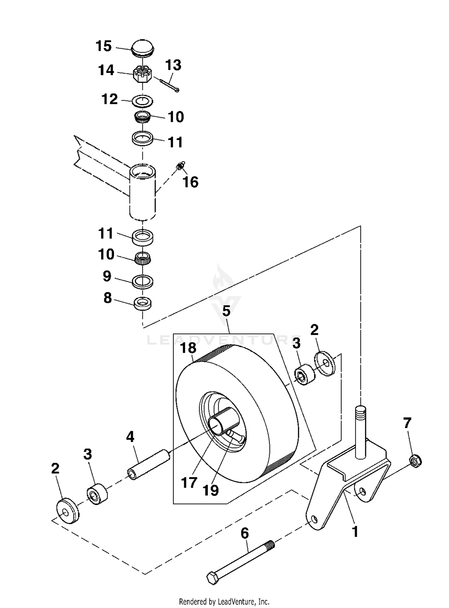 front caster
