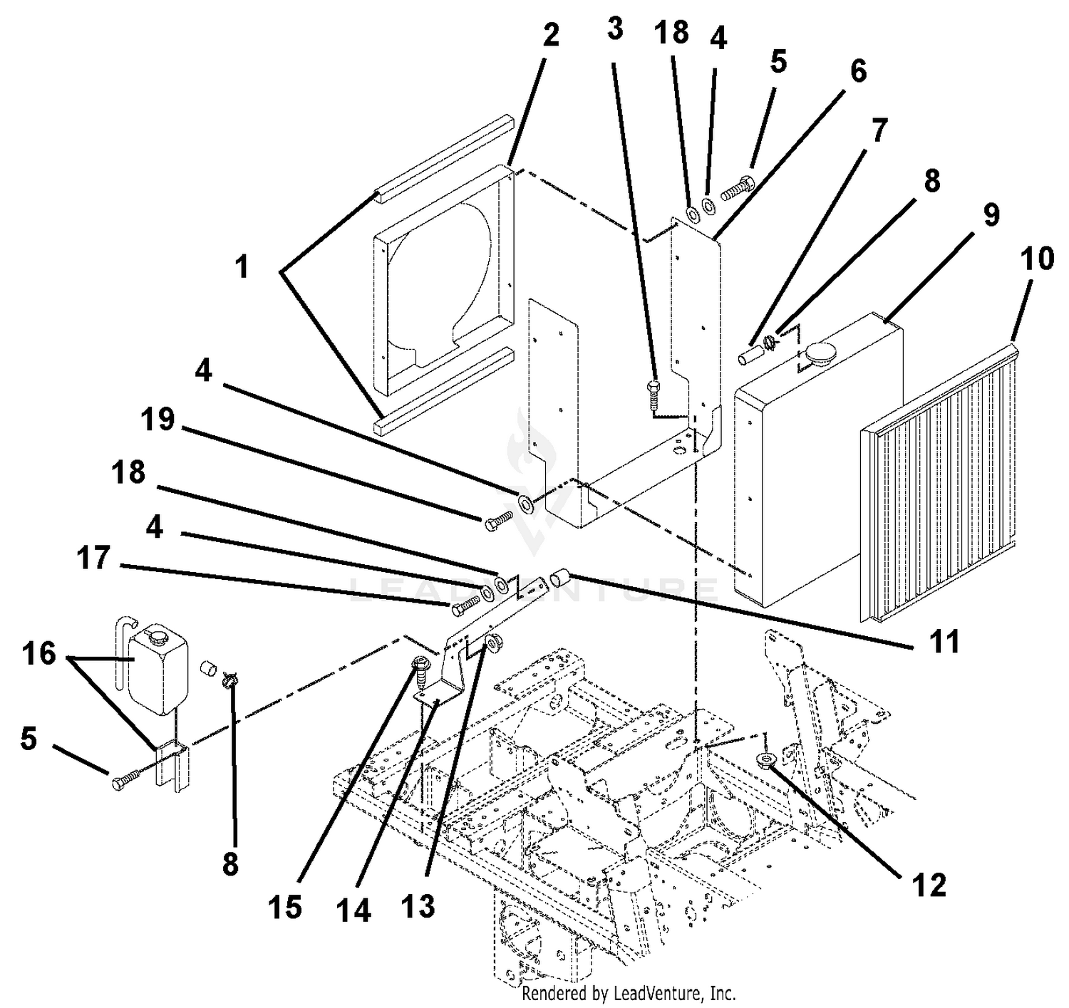 Radiator & Radiator Brackets