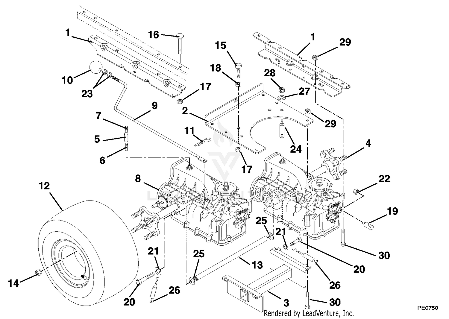Transaxle, Dump Valves And Rear Wheels