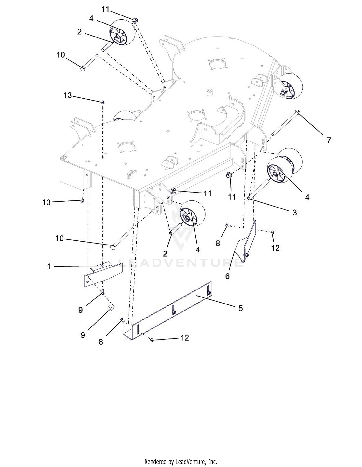 Anti-Scalp Wheels And Baffles - 48"