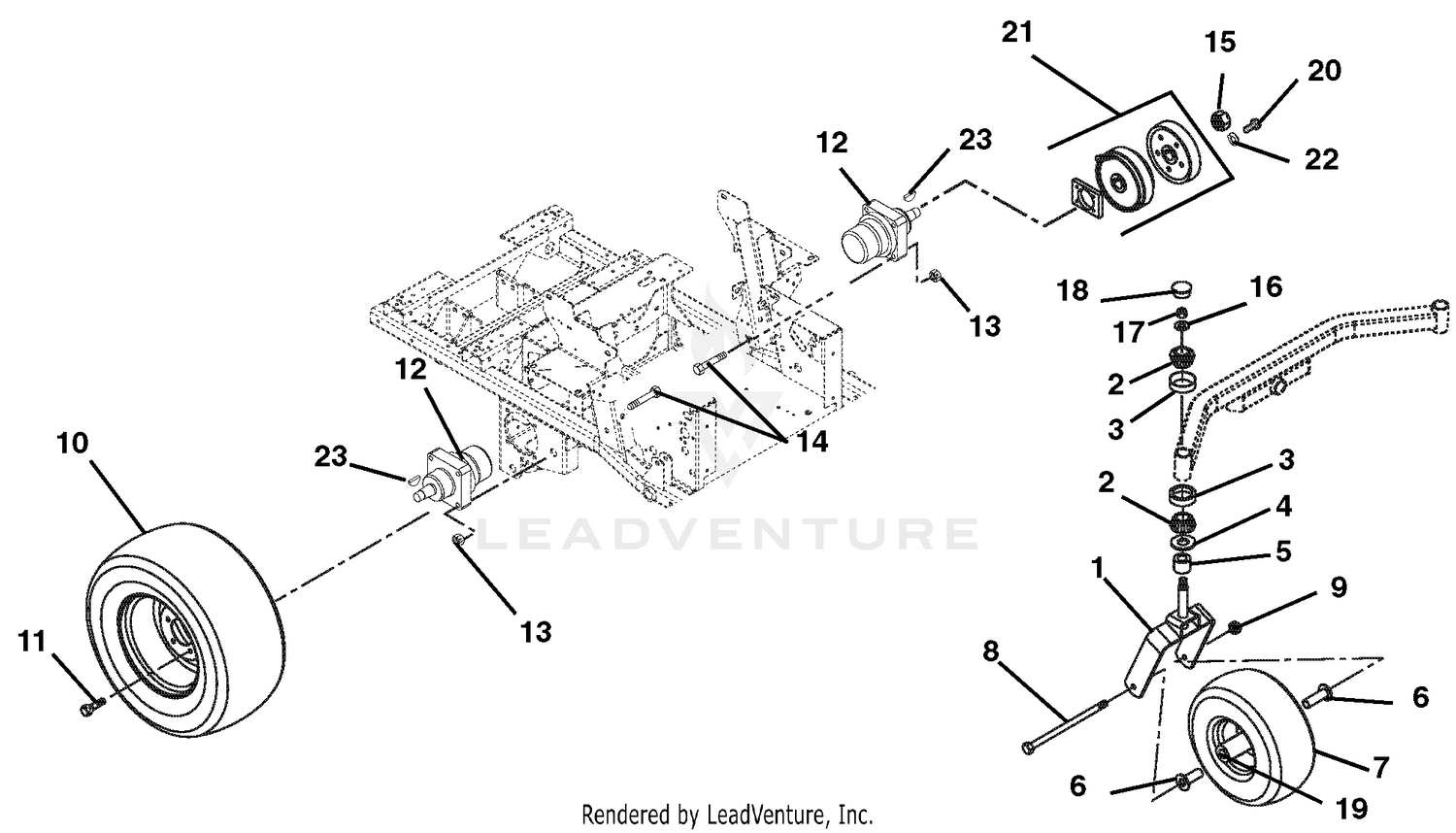 Wheel Motors, Tires, brakes And Front Forks