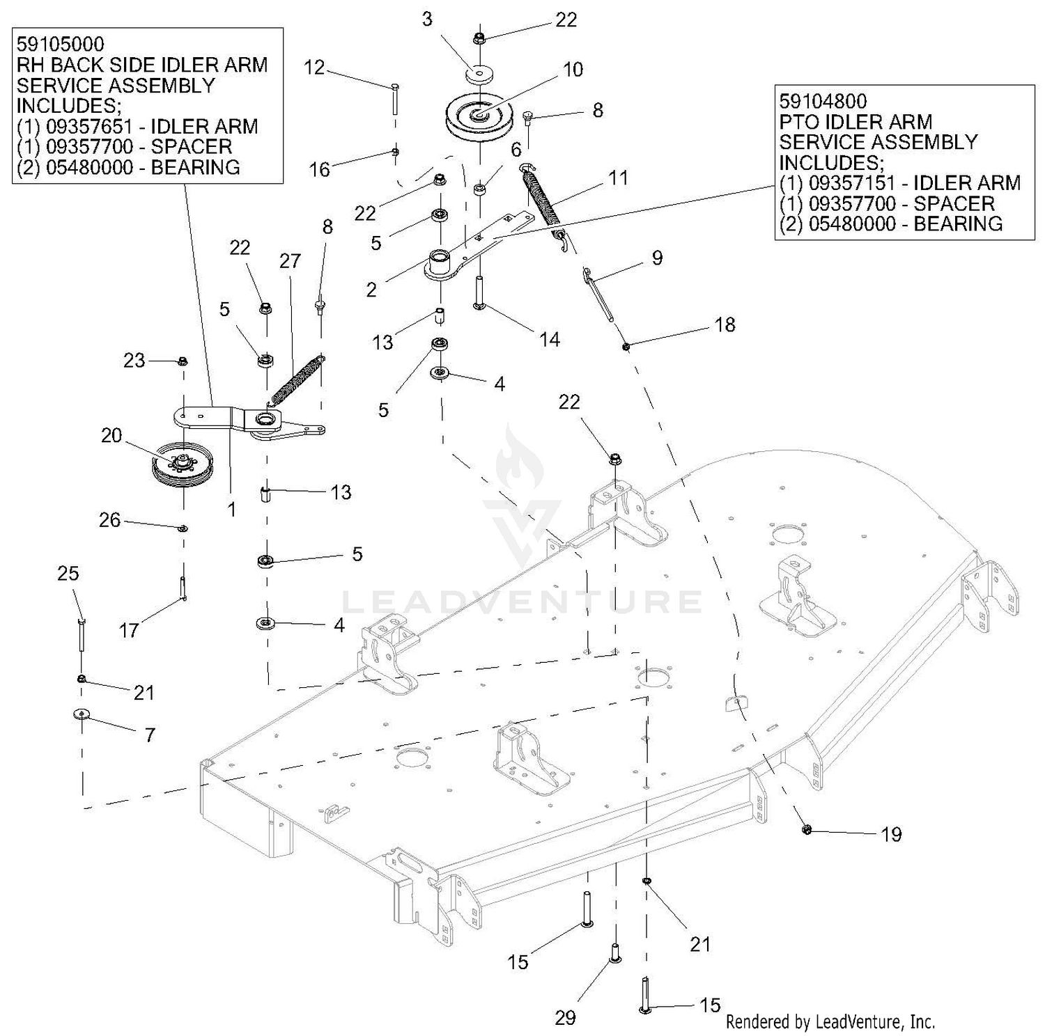 Deck Idlers - 72 Inch