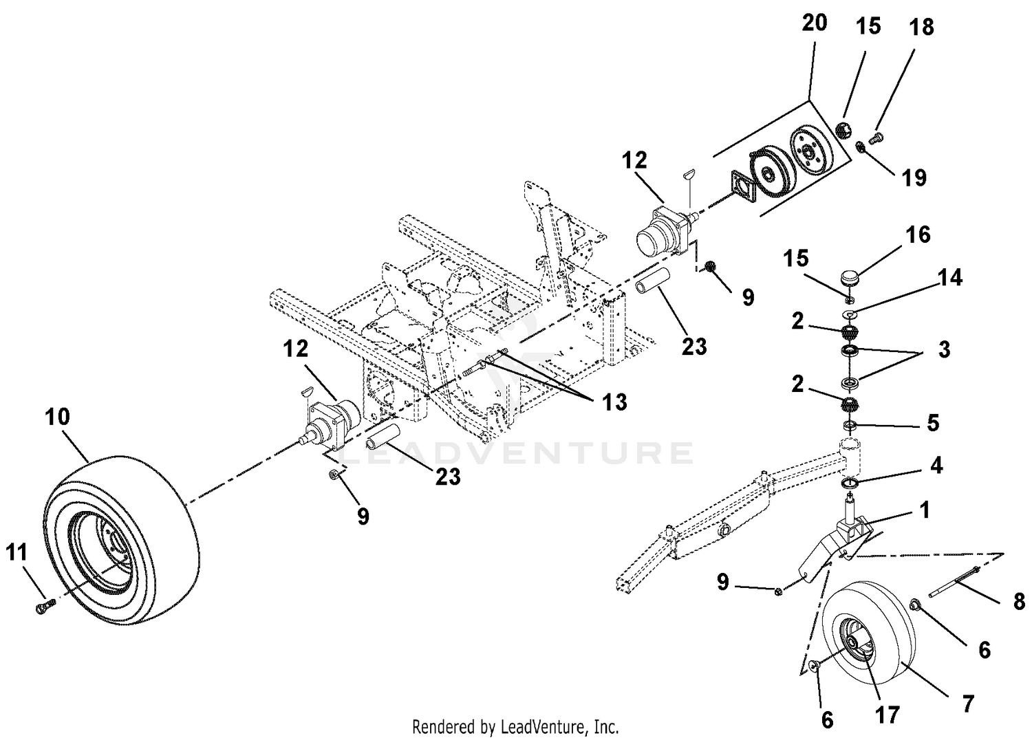 Wheel Motors, Tires, Brakes And Front Forks