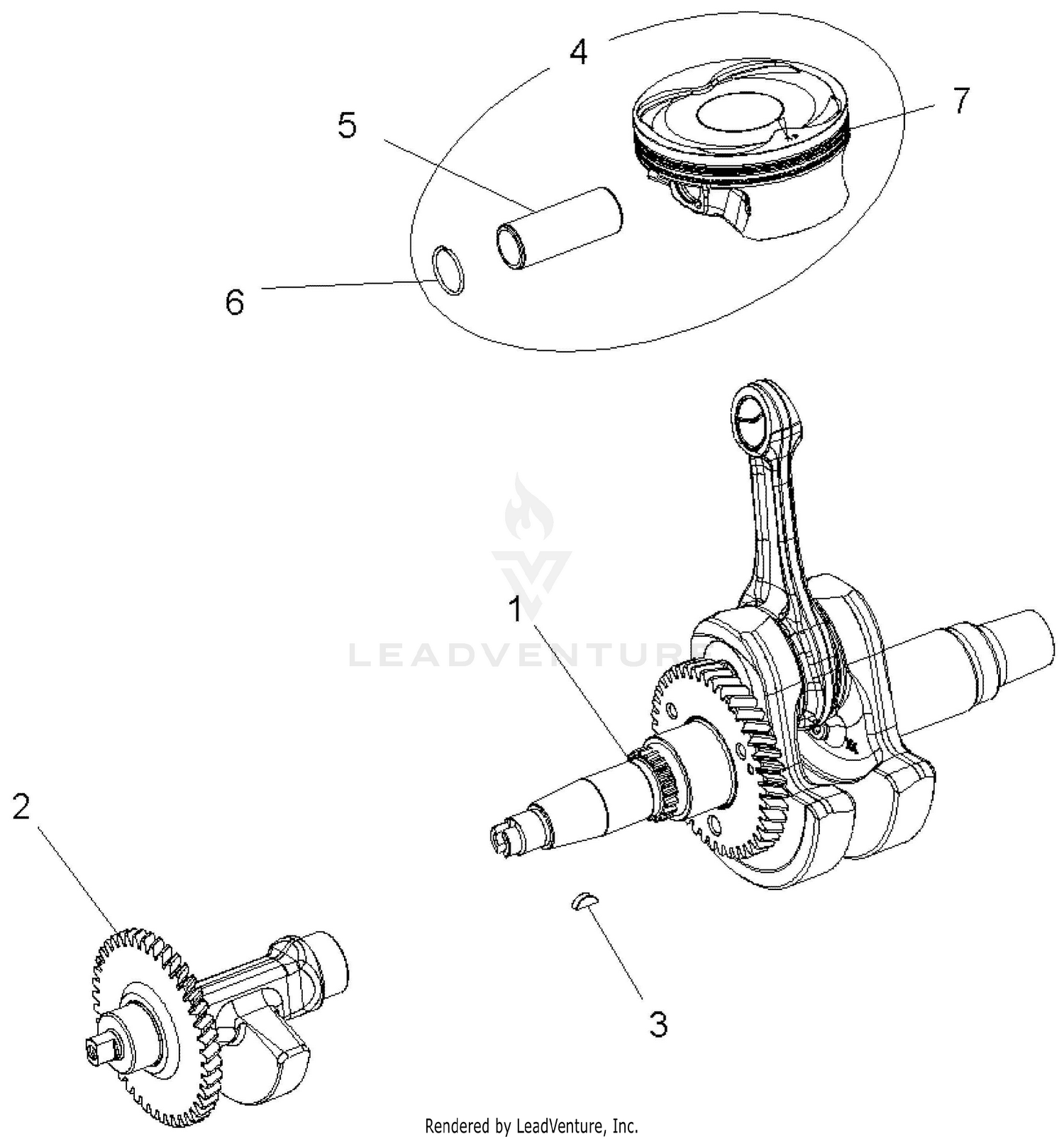 Crankshaft, Piston And Balance Shaft