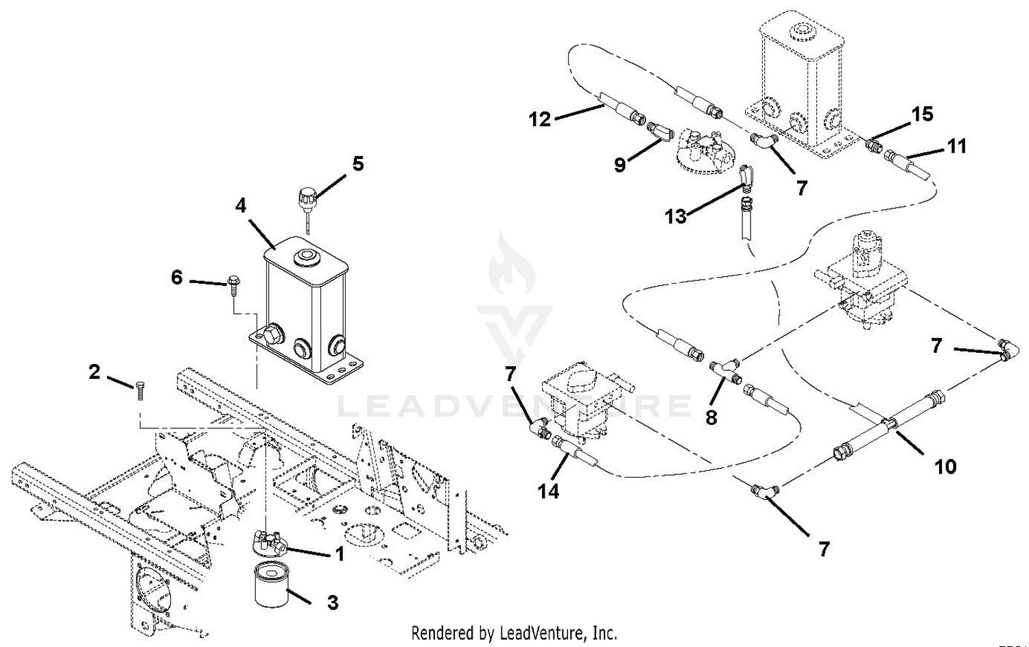 Hydraulic Tank, Filter, Pumps & Hoses - XDZ