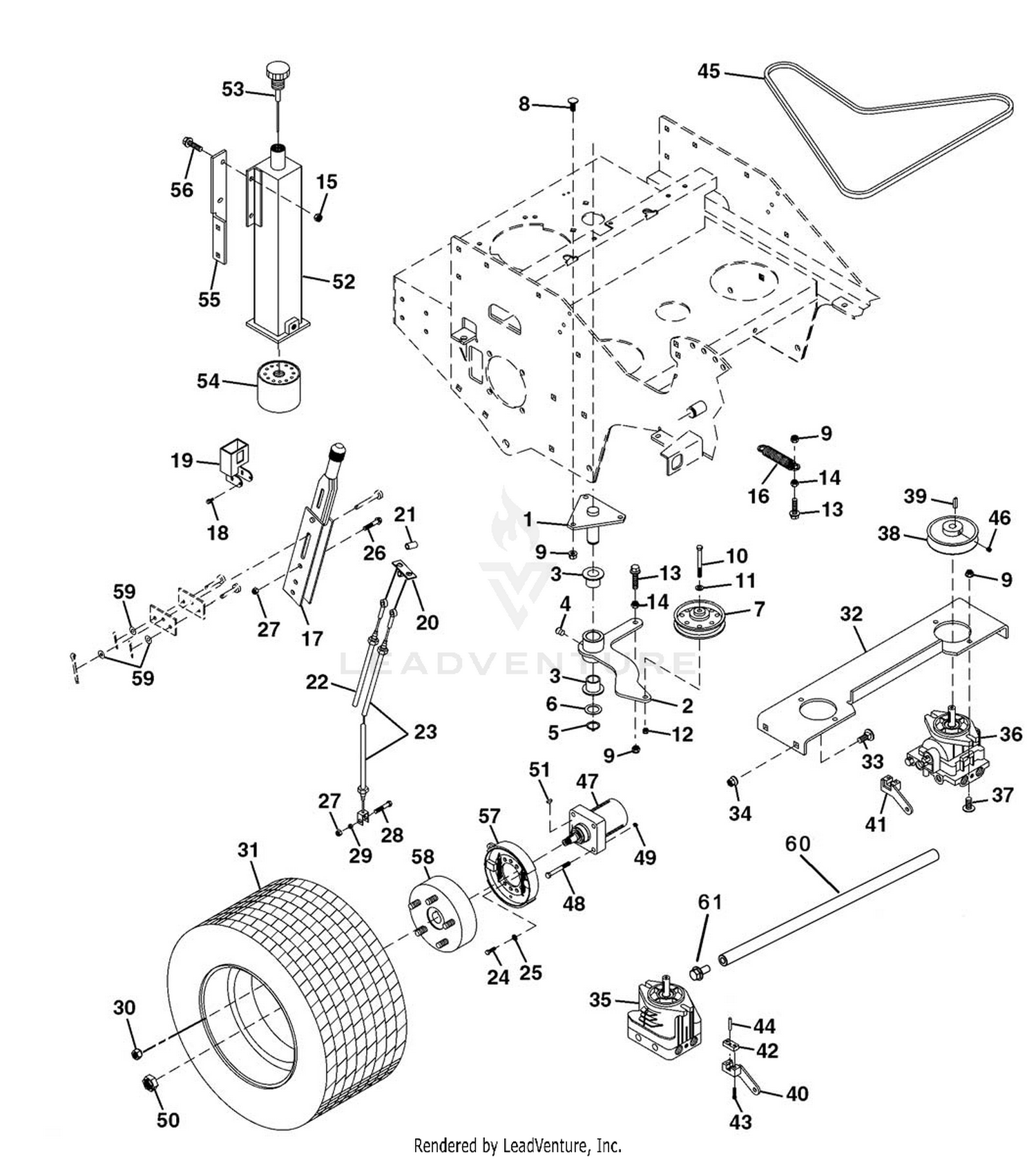 traction drive and brakes