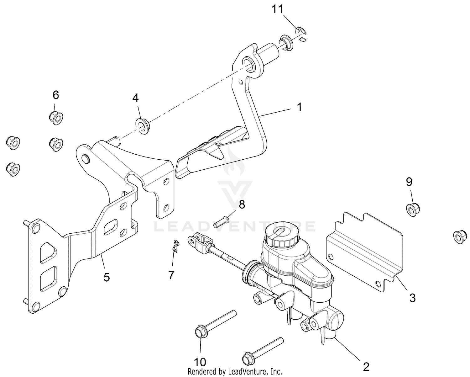 Pedal And Master Cylinder