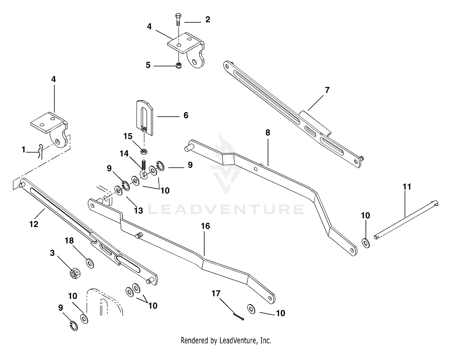 Hanger Arm (48" Decks Only)