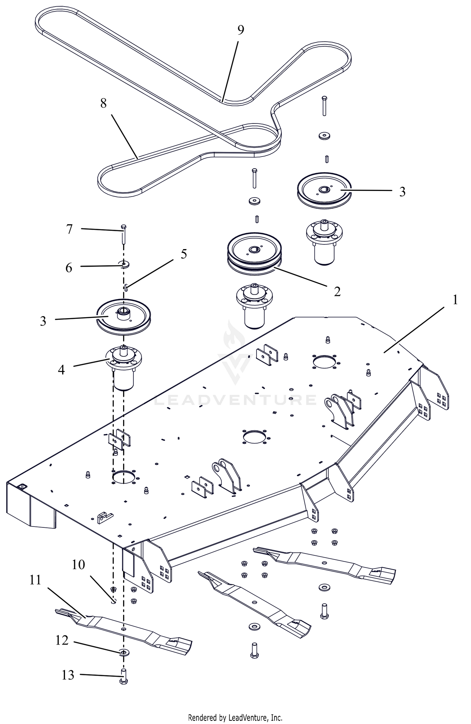 Deck, Belts, and Blades - 60"