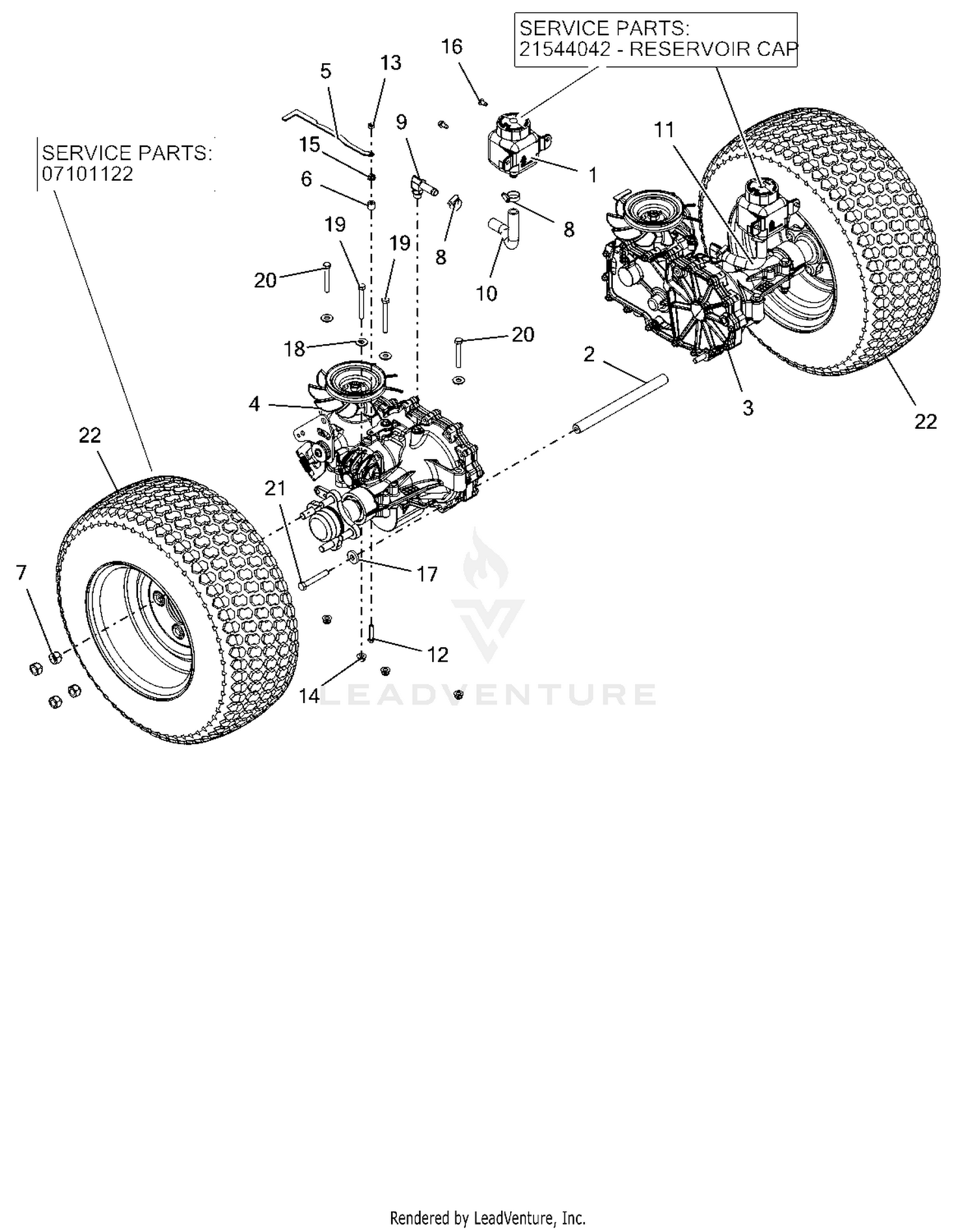 Rear Tires And Transaxles - 42"