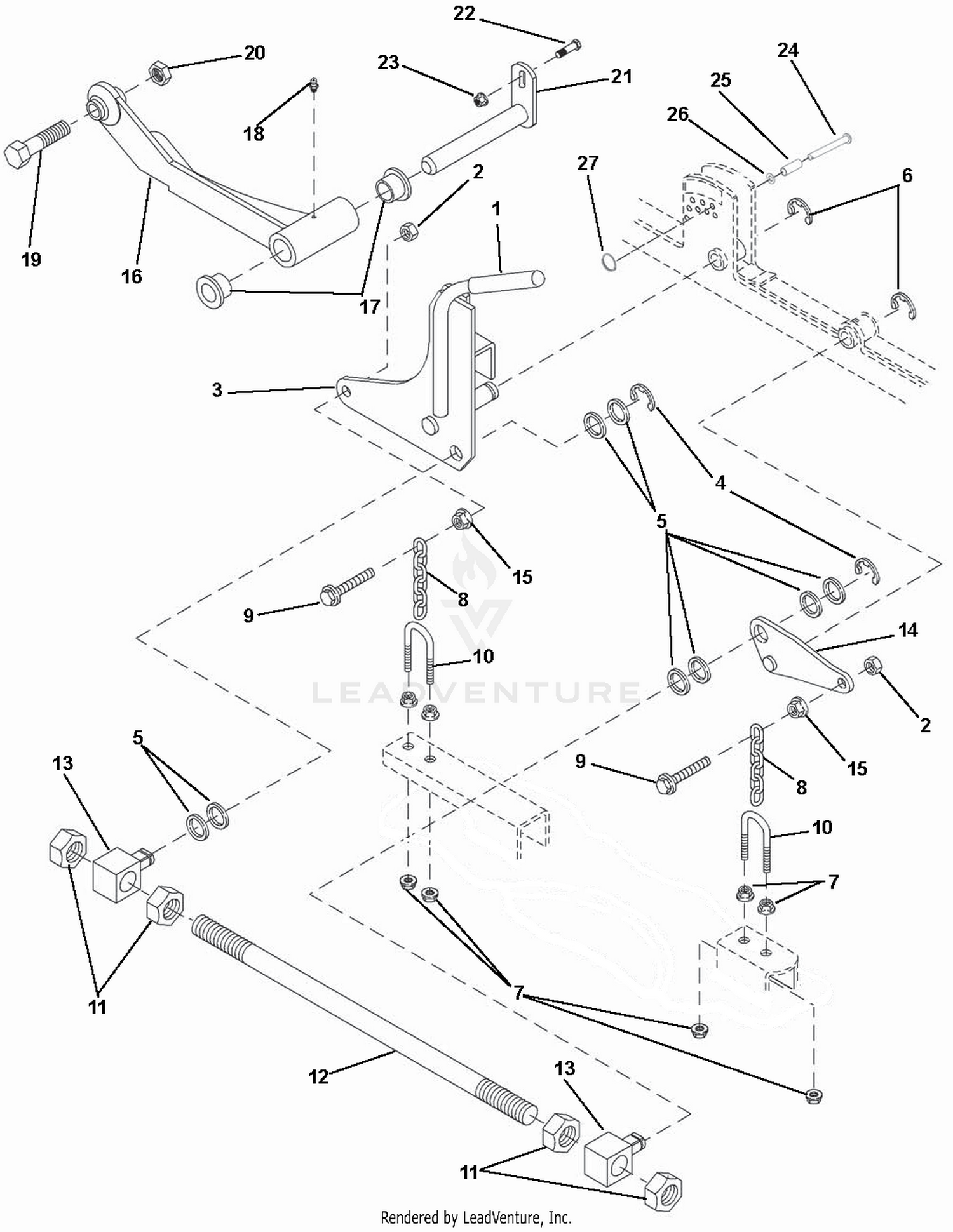 Mower Deck Lift Linkage