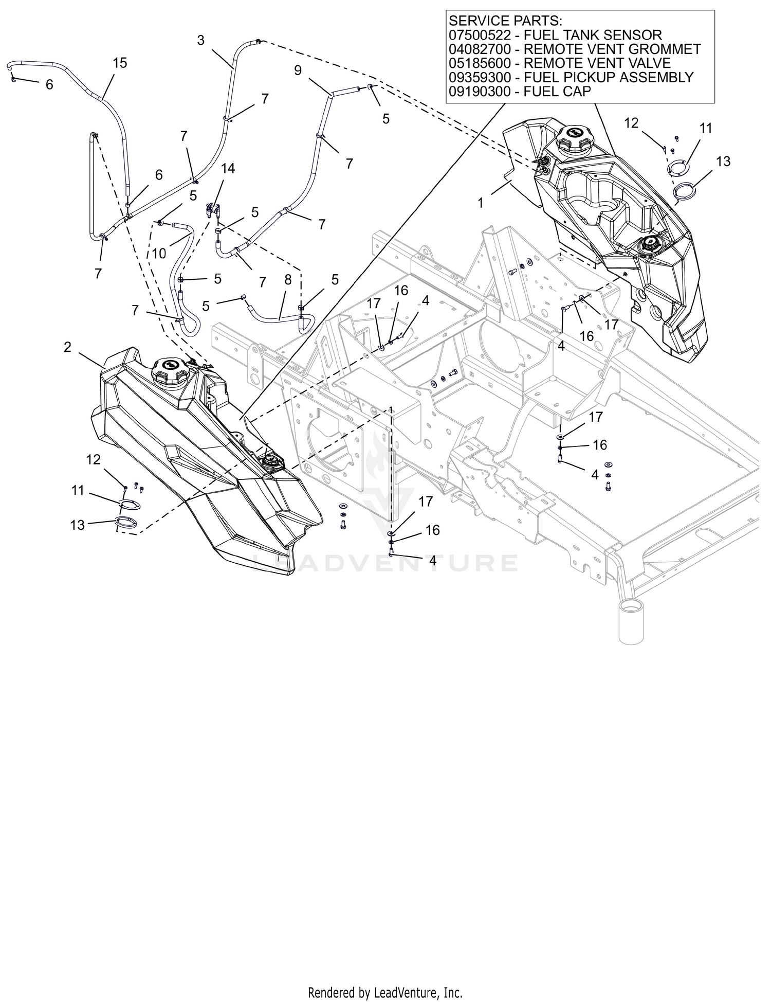 Fuel Tanks - Kawasaki FX850 EFI