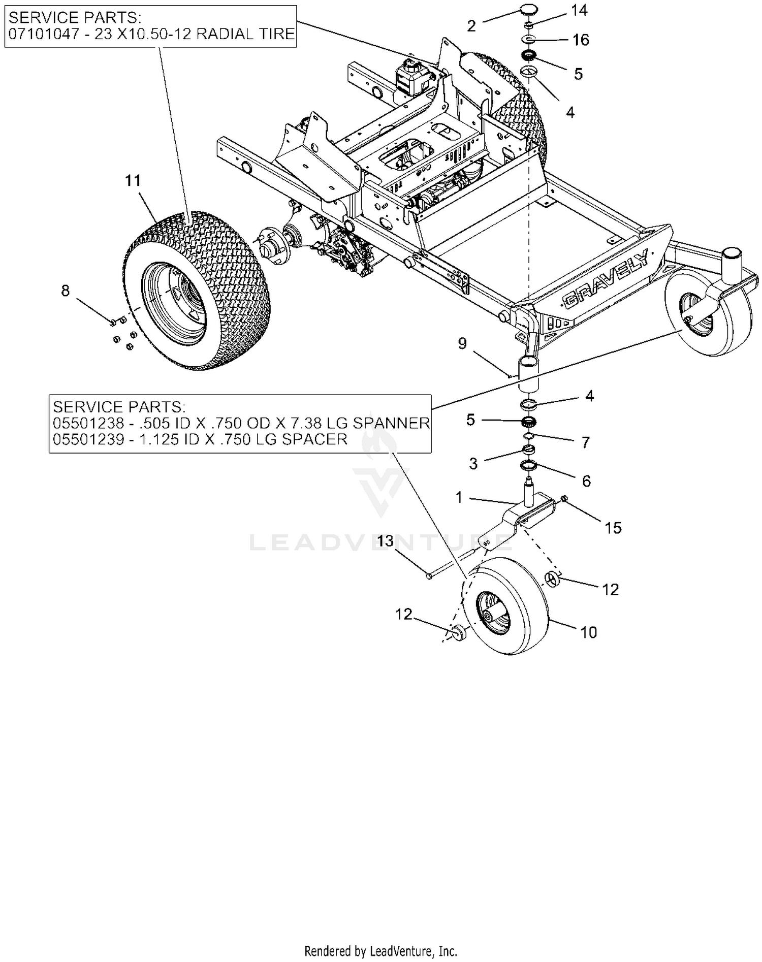 Casters And Tires - 52"
