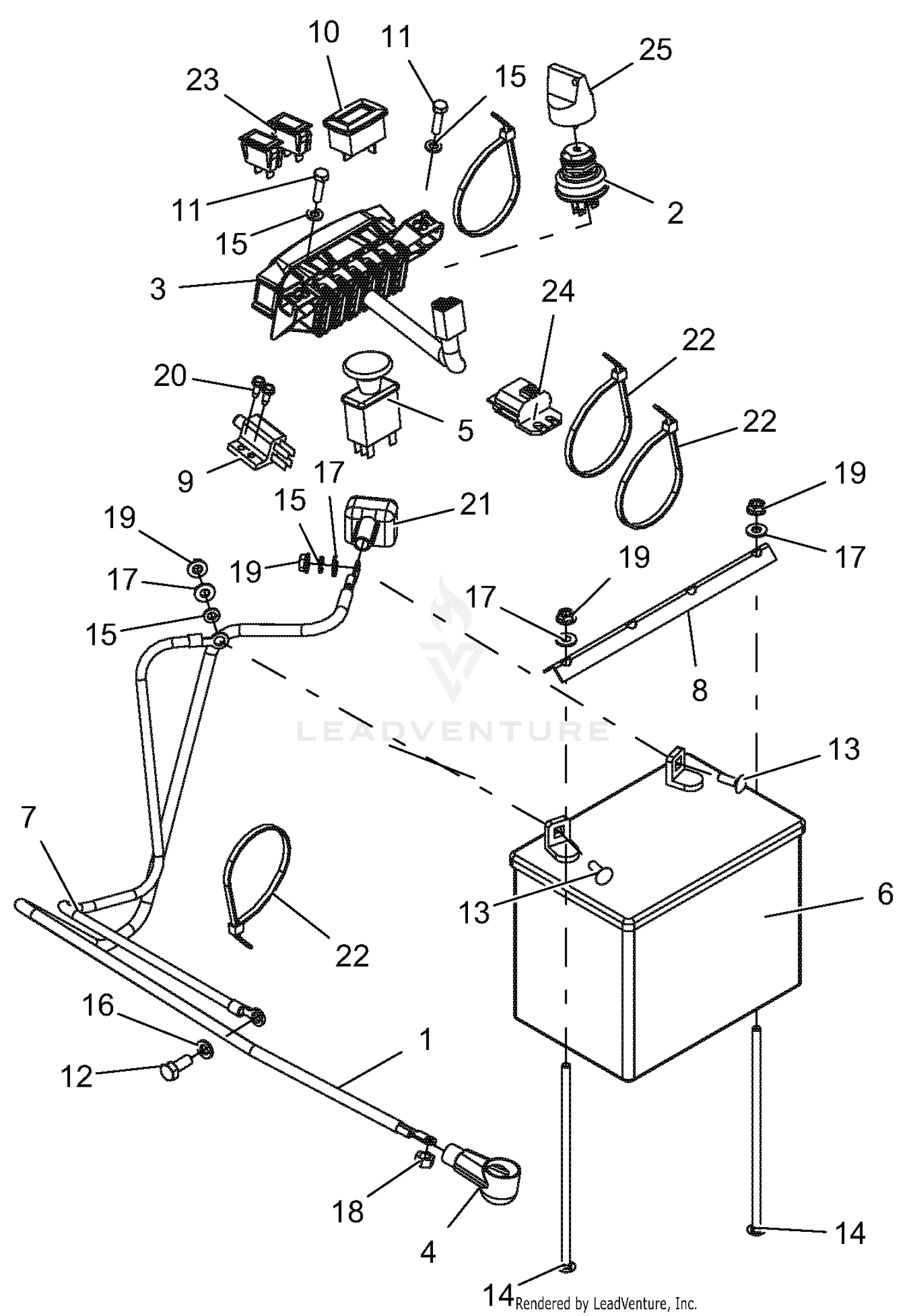 Wiring - Electrical Components And Battery